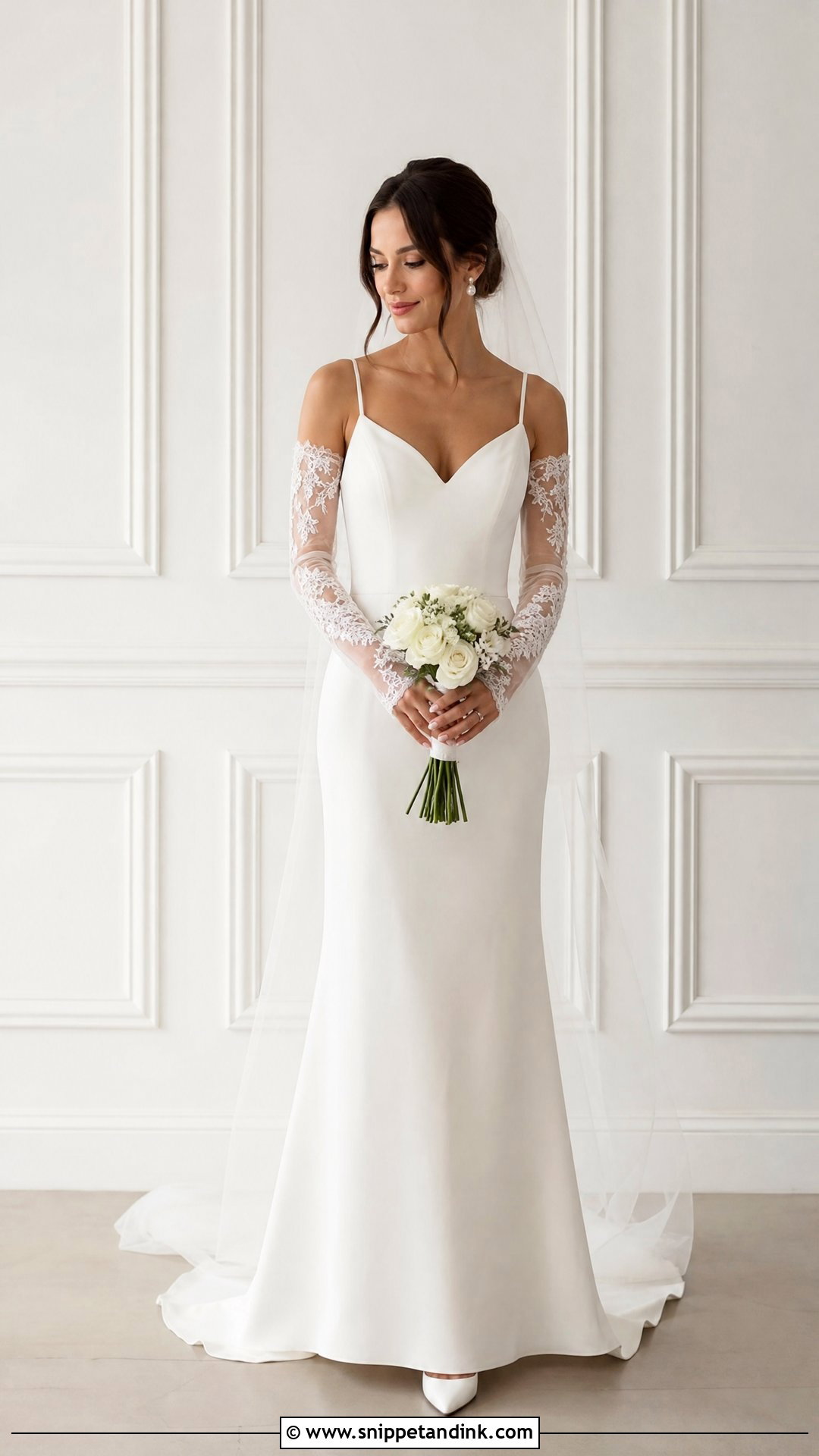 Petite Wedding Dress With Removable Fitted Sleeves - Snippet and Ink - 20 Wedding Dress with Removable Sleeves