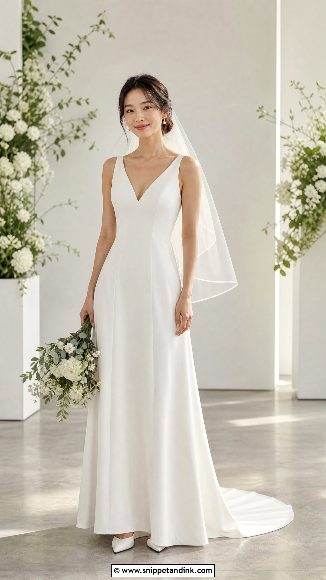 Petite Wedding Dress With Sweep Train - Snippet and Ink - 20 Wedding Dresses with Train
