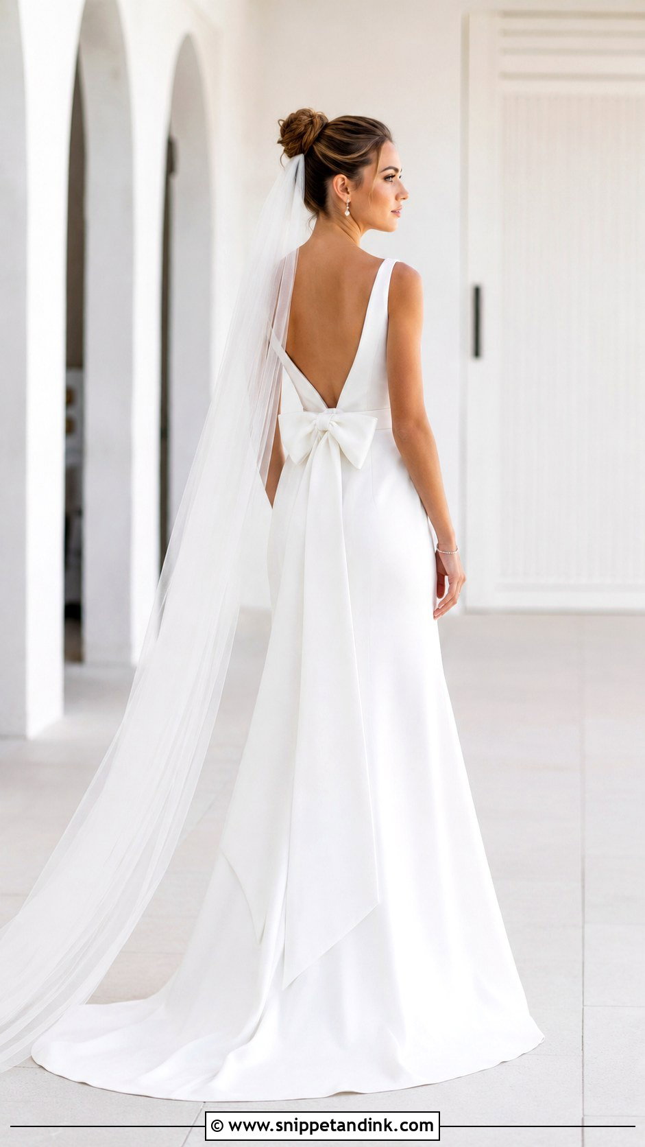Petite Wedding Dress with Detachable Bow - Snippet and Ink - 20 Wedding Dresses with Bow