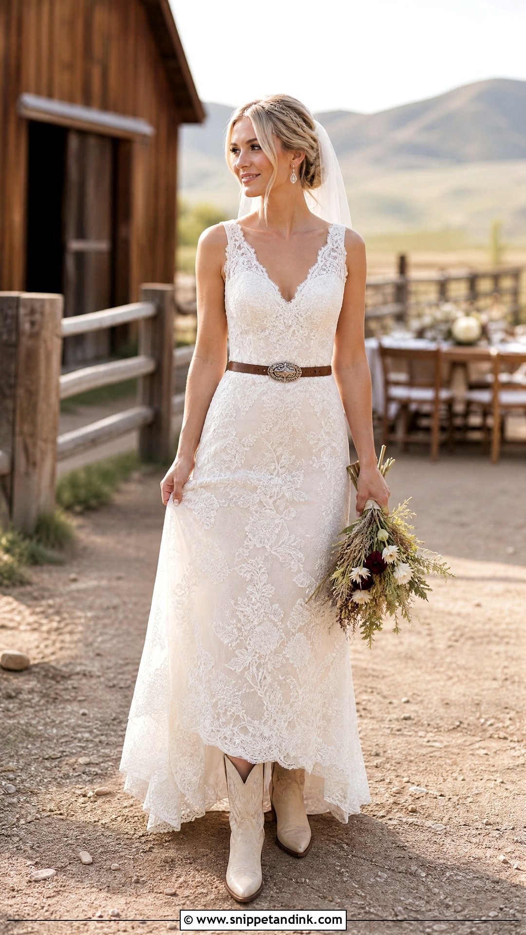 Petite Western Lace Wedding Dress - Snippet and Ink - 20 Western Lace Wedding Dress Ideas