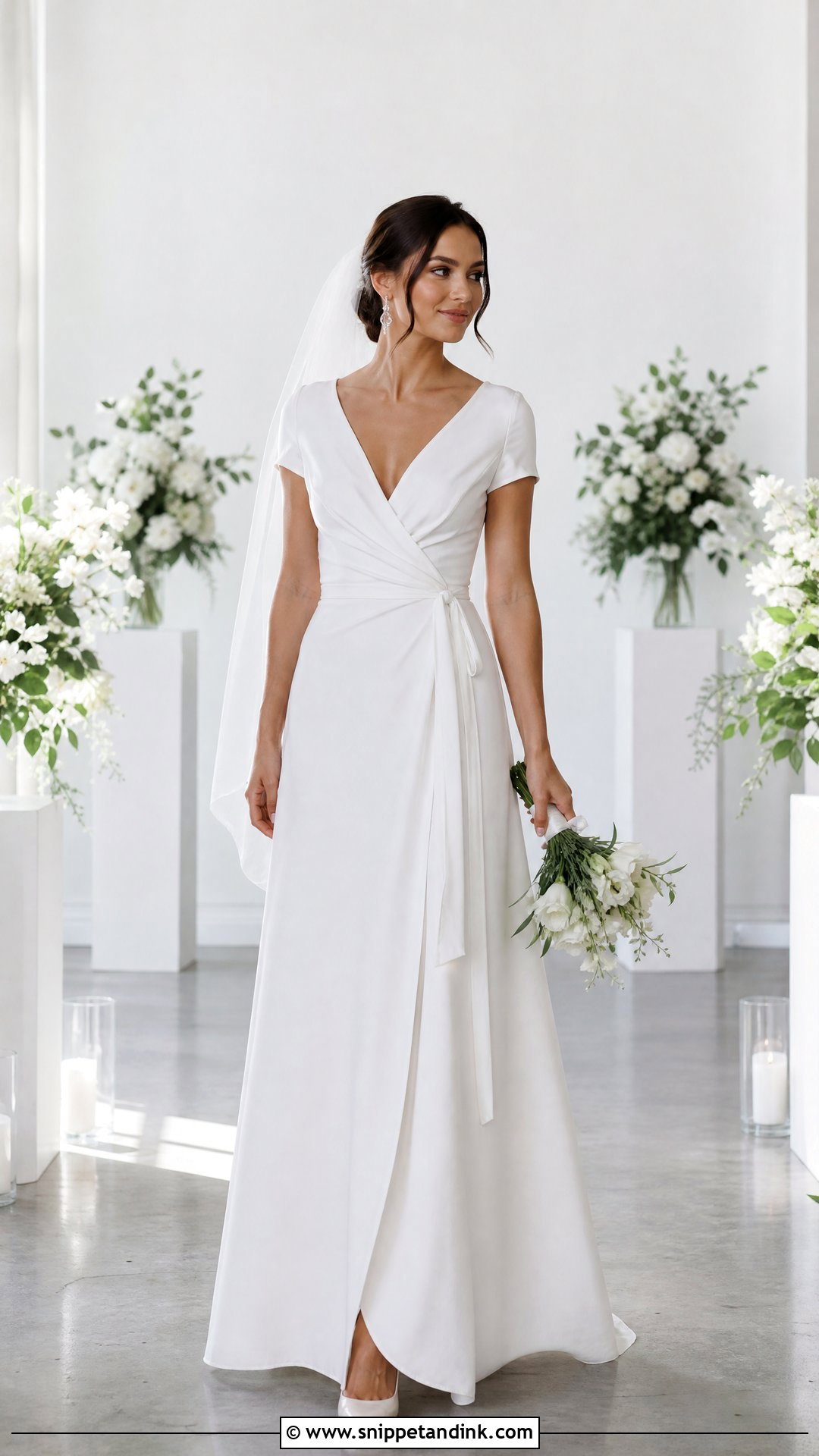 Petite Wrap Wedding Dress - Snippet and Ink - 20 Wrap Wedding Dress Ideas