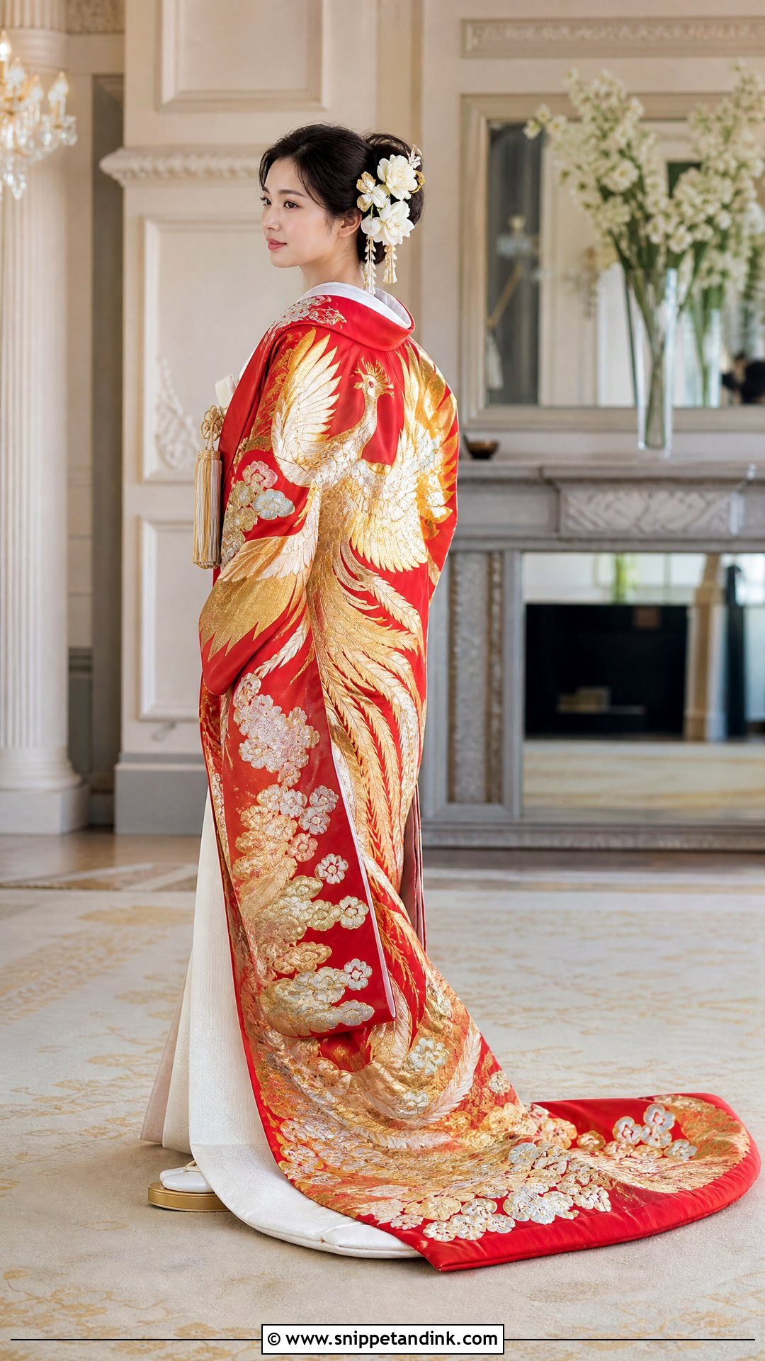 Phoenix Kimono Wedding Dress - Snippet and Ink - 25 Kimono Wedding Dress Ideas