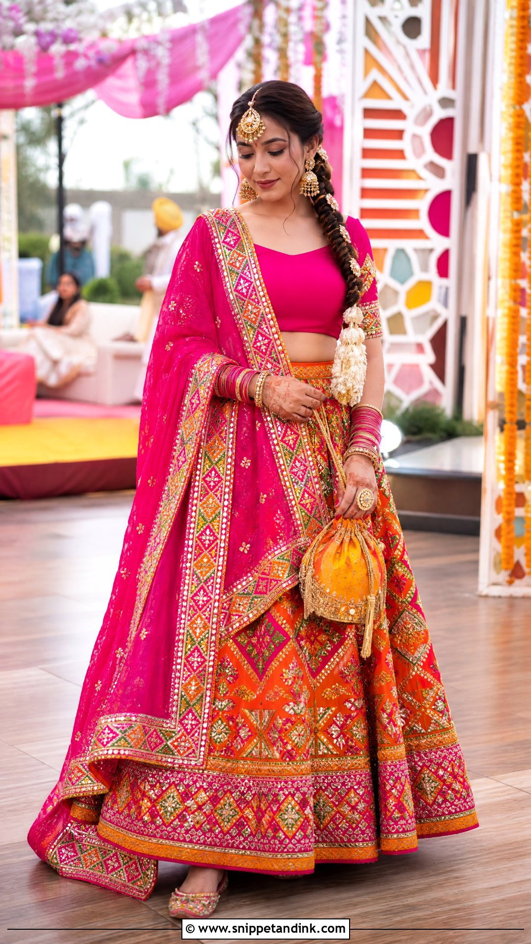 Phulkari Bridal Lehenga - Snippet and Ink - 25 Hindu Wedding Dress Ideas