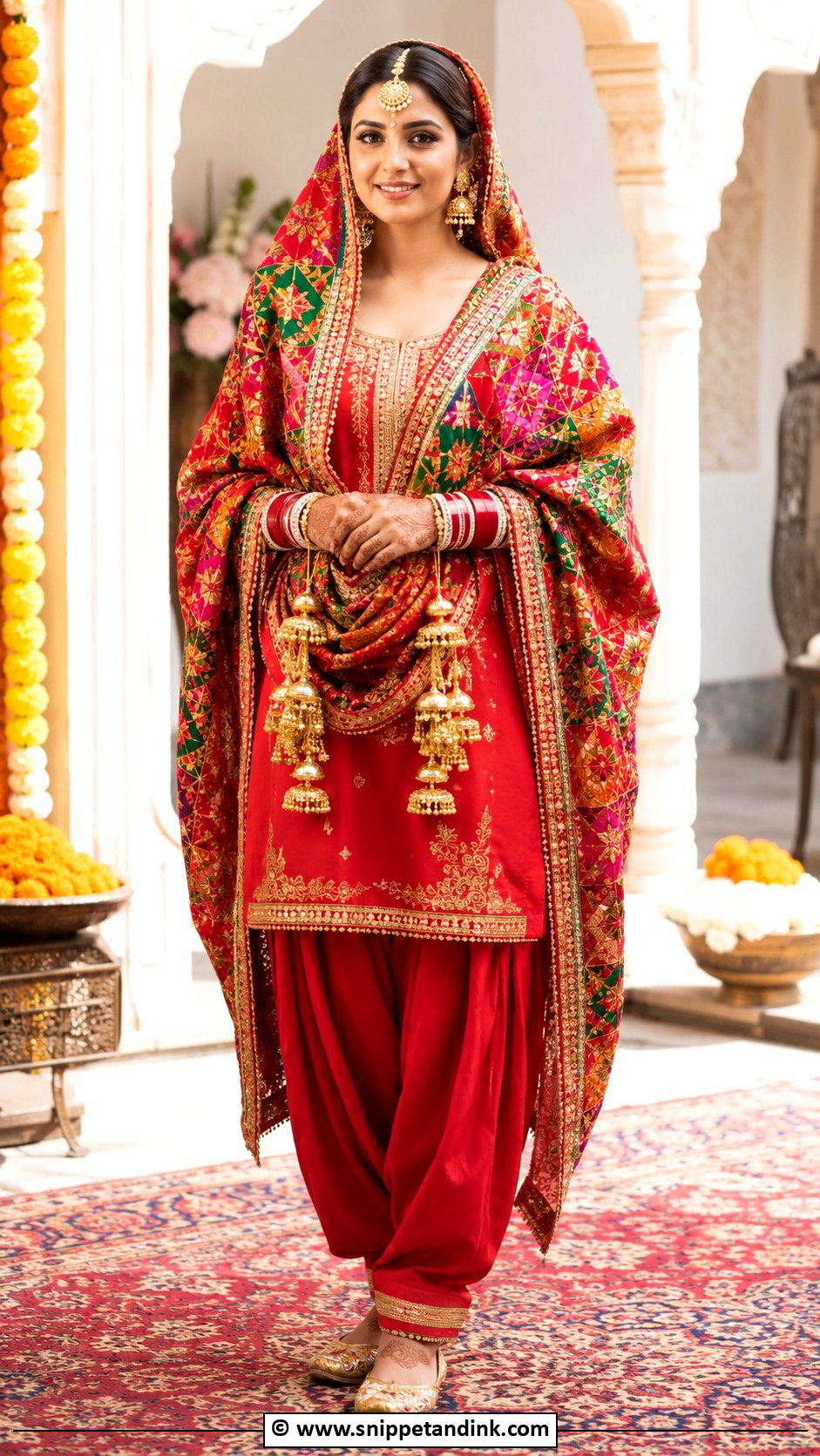 Phulkari Bridal Suit - Snippet and Ink - 25 Bridal Suits Punjabi Sikh Bride