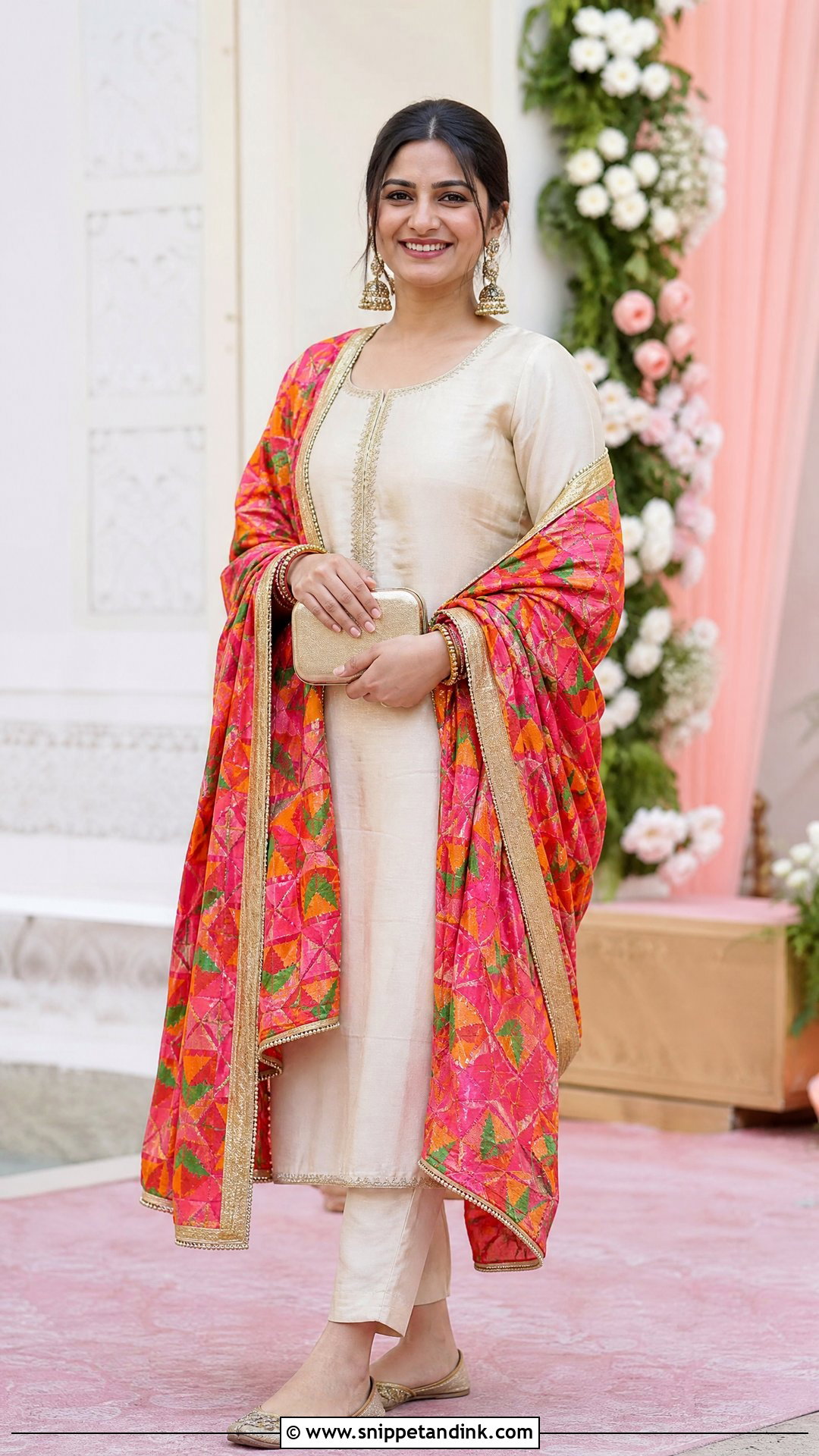 Phulkari Dupatta Suit Wedding Dress - Snippet and Ink - 25 Traditional Indian Wedding Dress Ideas