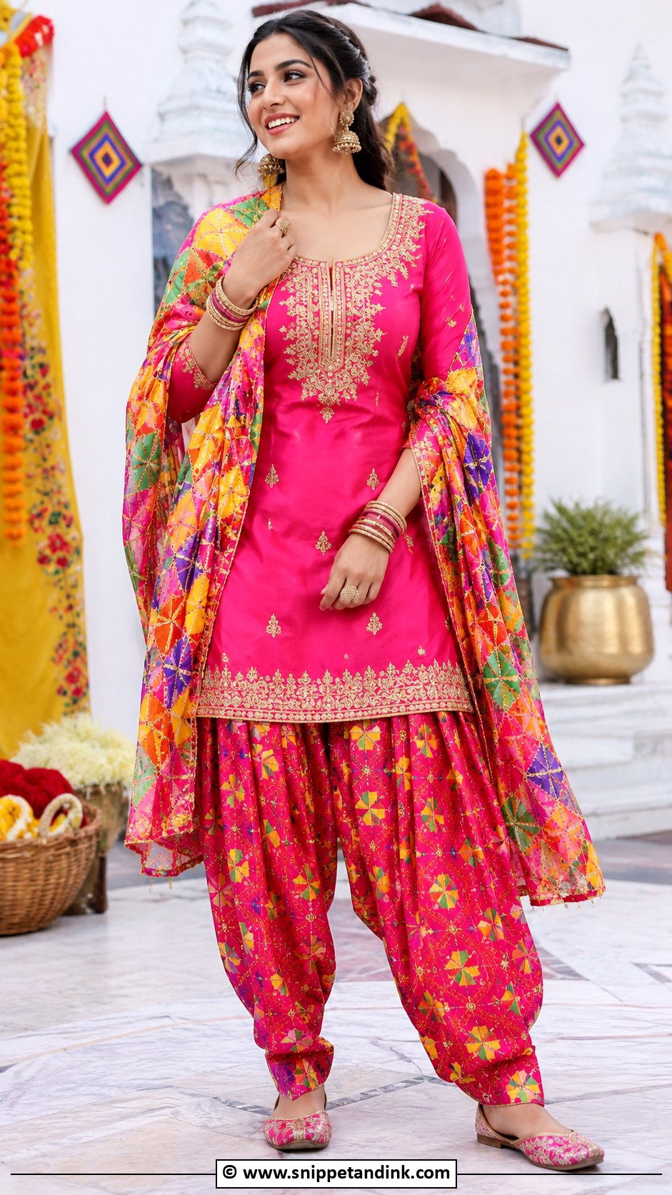Phulkari Patiala Suit For Jaggo - Snippet and Ink - 30 Jaggo Outfit Punjabi Suit Ideas