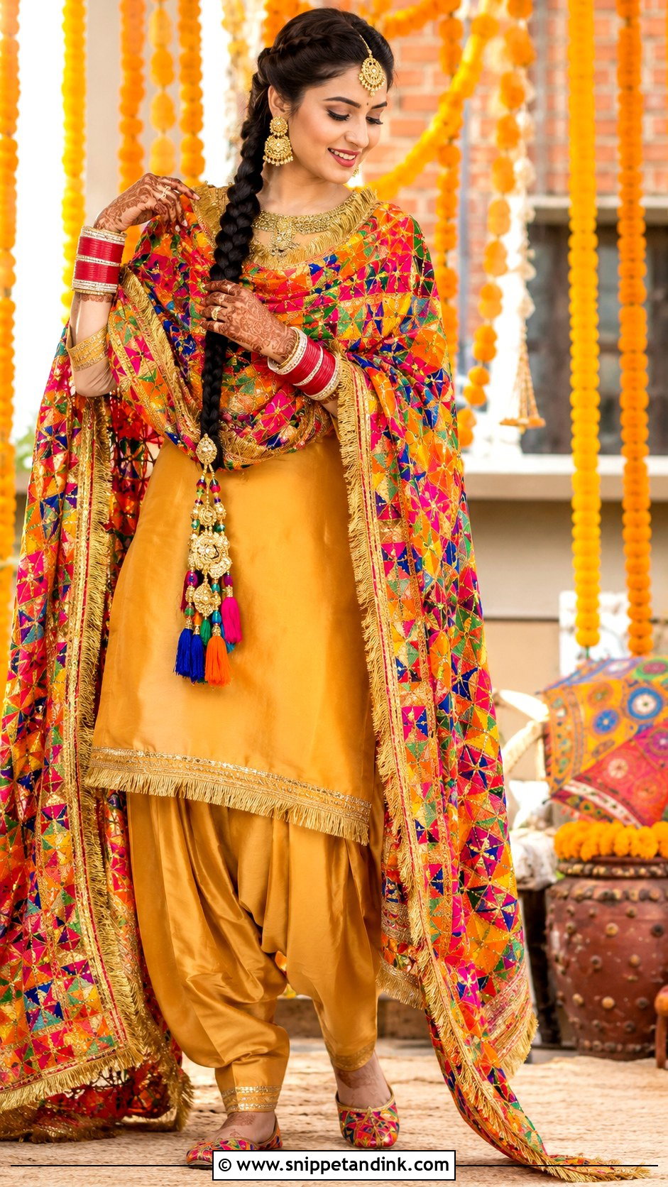 Phulkari Punjabi Bridal Suit - Snippet and Ink - 25 Punjabi Bridal Suit Ideas