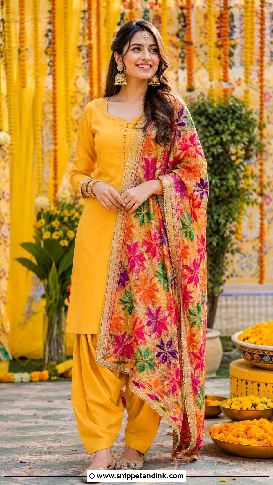 Phulkari Suit - Snippet and Ink - 25 Traditional Indian Dresses for Wedding