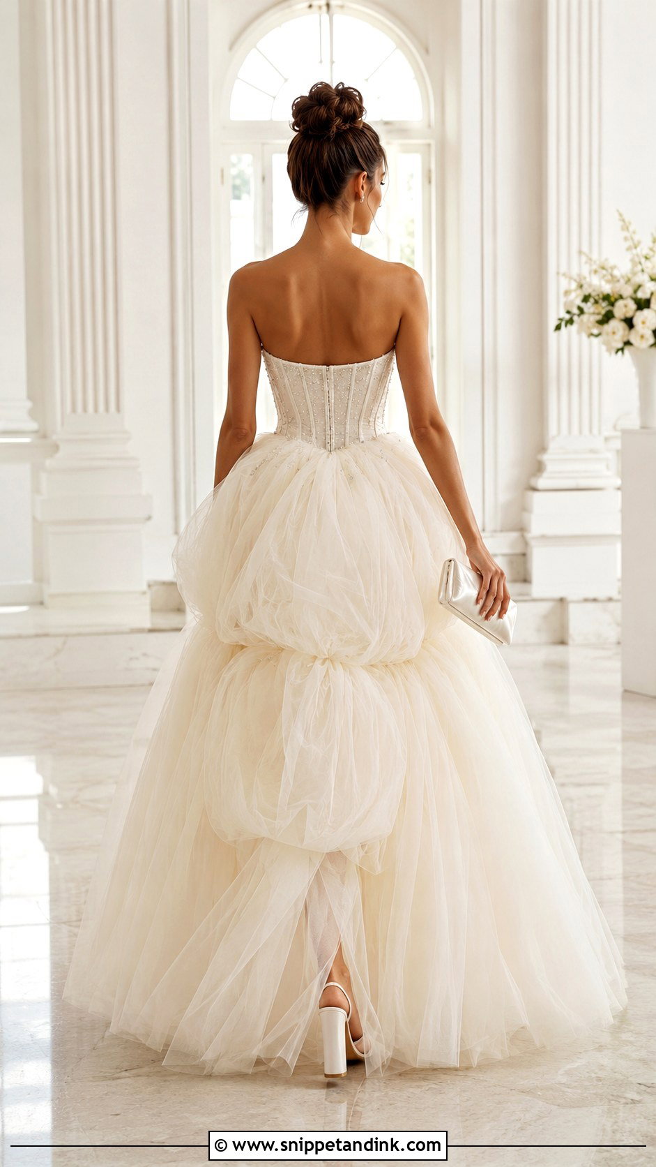 Pick Up Bustle With Tulle Ball Gown - Snippet and Ink - 20 Bustle Types Ideas