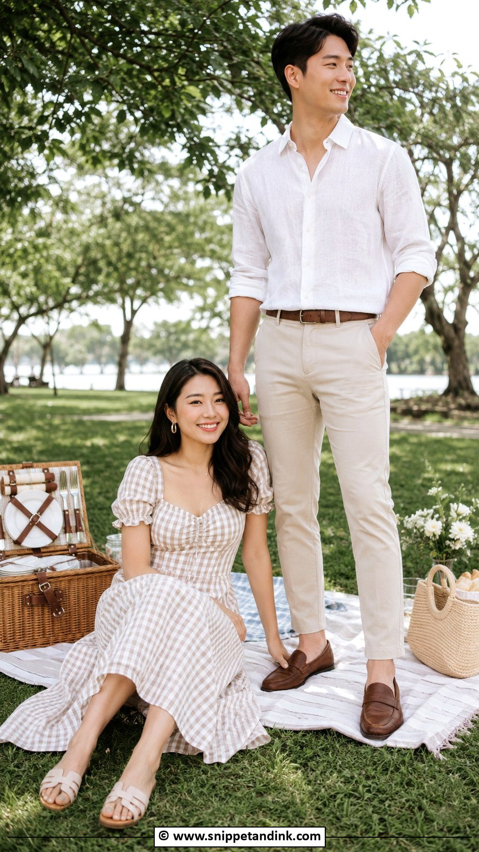 Picnic Couples Photoshoot Outfit - Snippet and Ink - 30 Couples Photoshoot Outfits