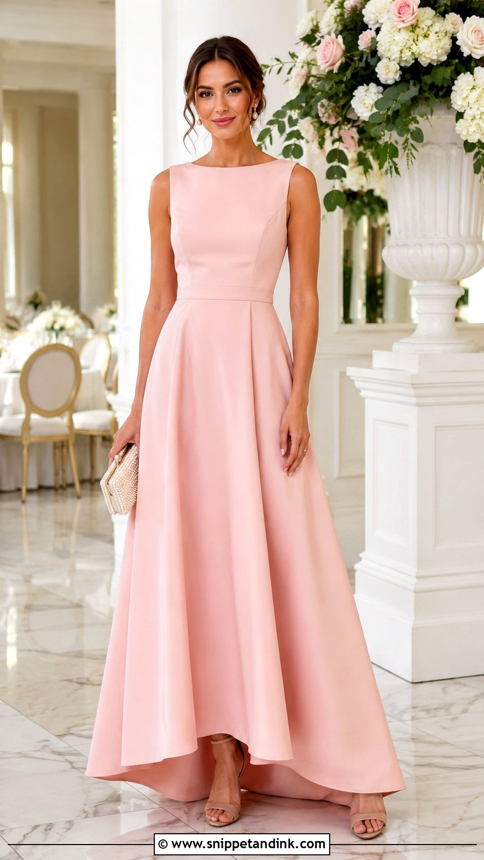 Pink A Line Gown - Snippet and Ink - 30 Pink Gowns