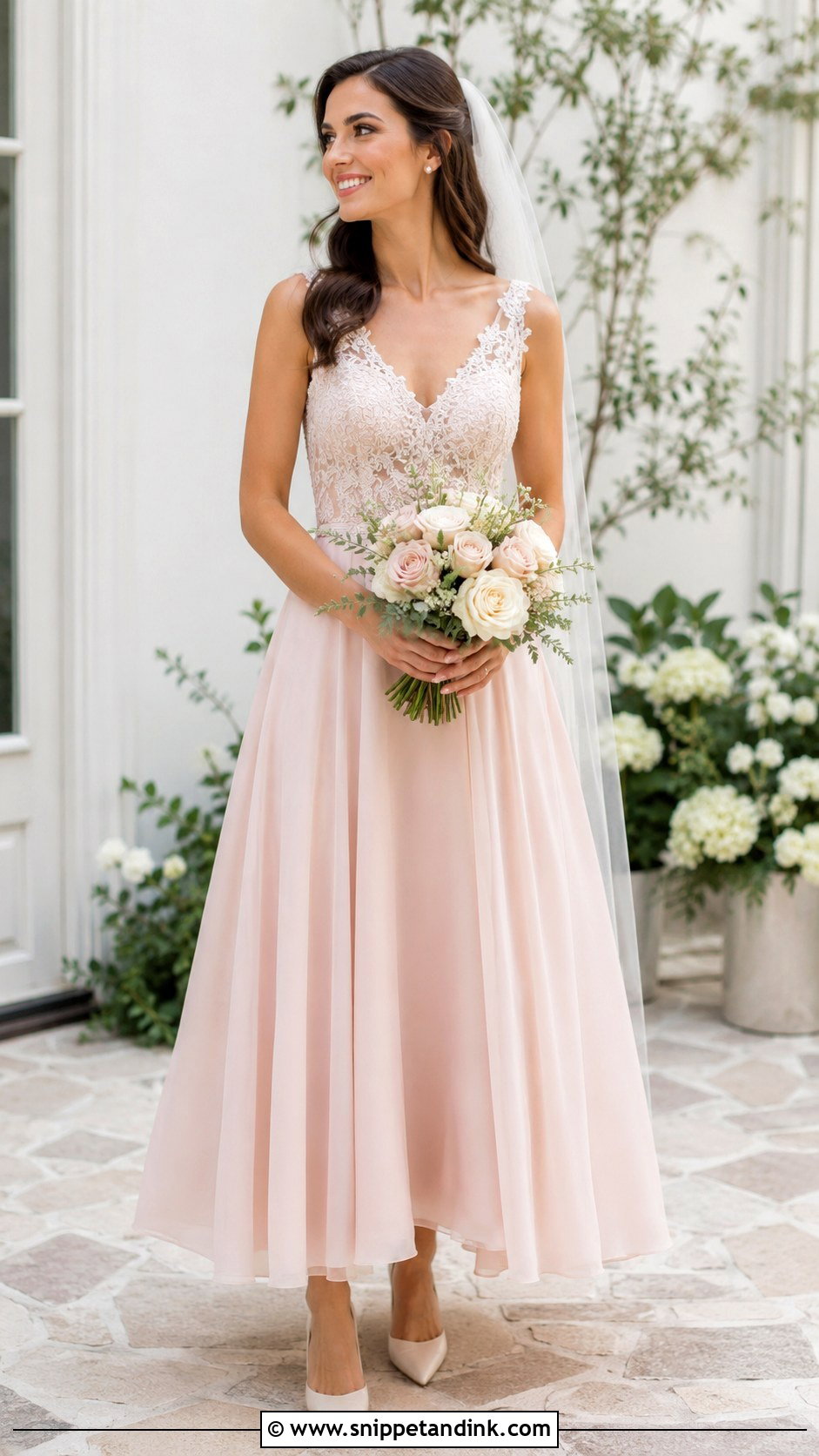 Pink A Line Wedding Dress - Snippet and Ink - 25 Pink Wedding Dress for Bride Ideas