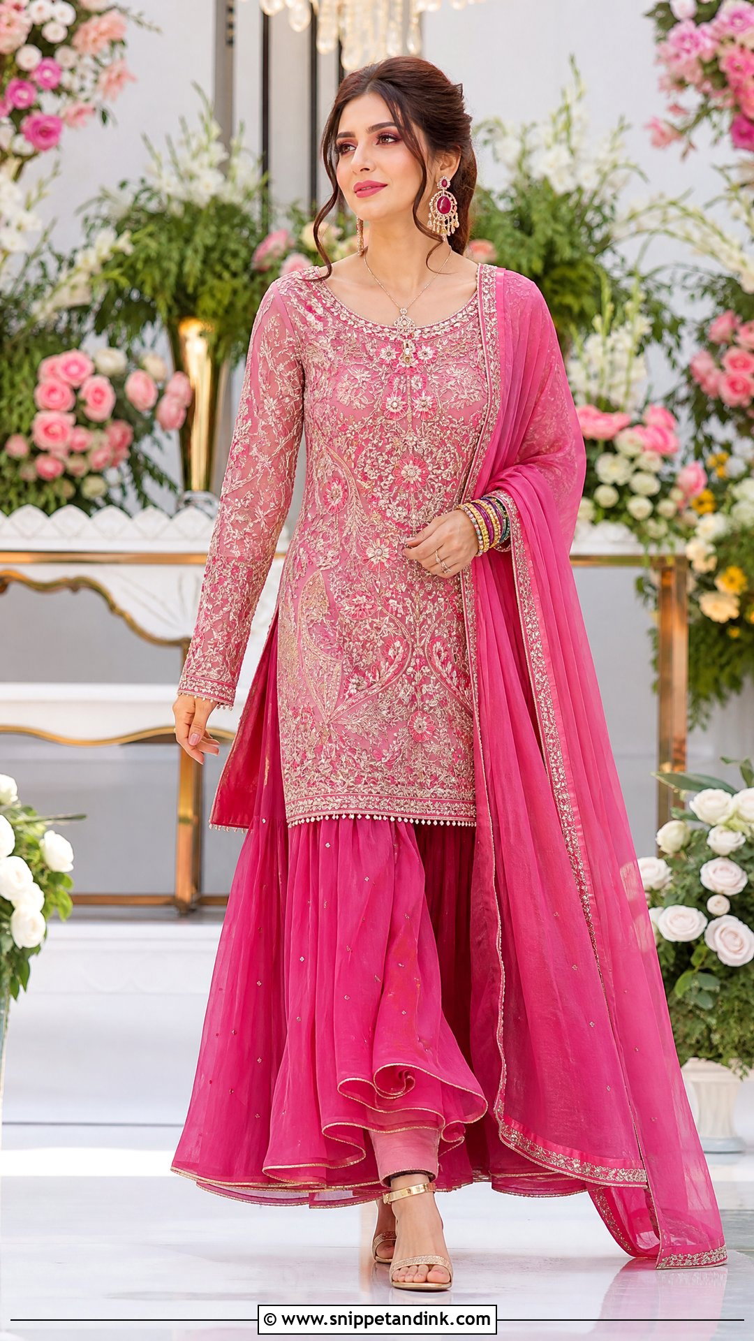 Pink Afghan Wedding Dress - Snippet and Ink - 20 Afghan Wedding Dresses