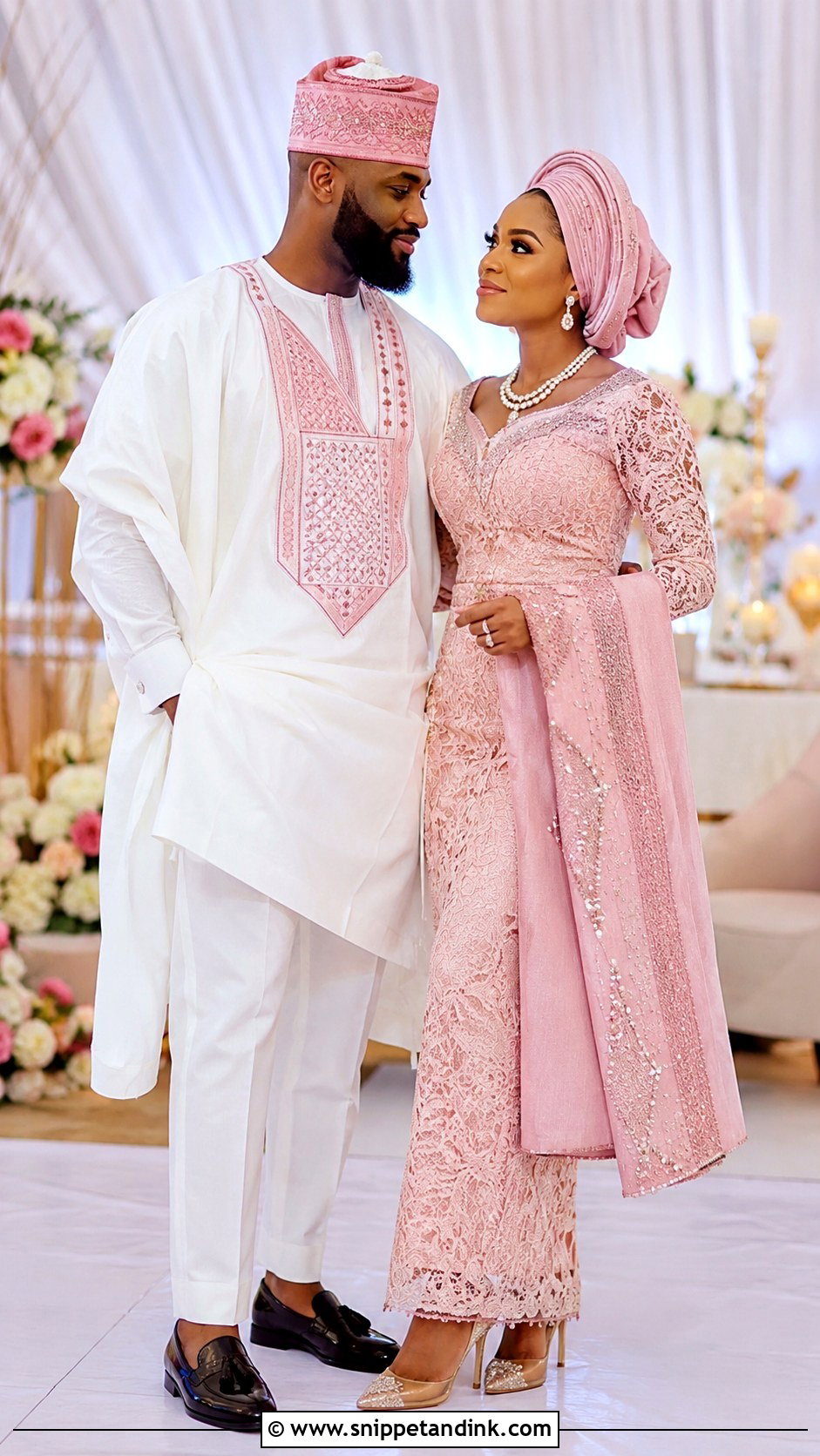 Pink African Couple Wedding Outfit - Snippet and Ink - 25 Matching African Couple Outfits Wedding