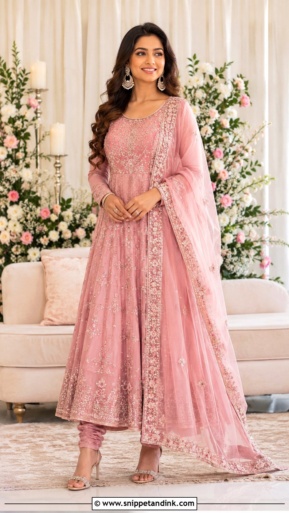 Pink Anarkali Suit For Roka Bride - Snippet and Ink - 25 Roka Dresses for Bride