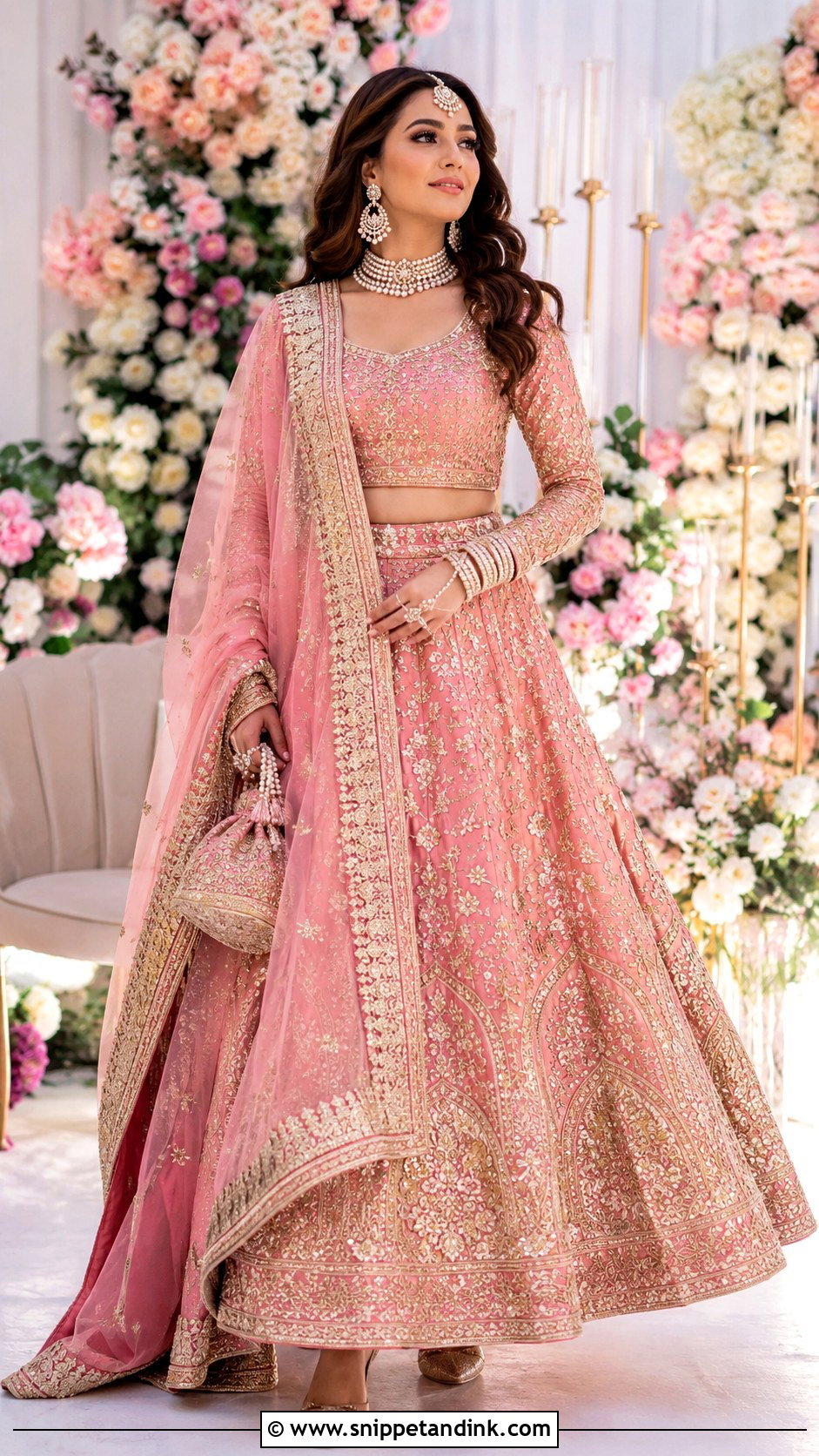 Pink Baraat Lehenga - Snippet and Ink - 25 Baraat Dress Pakistani Bridal Wear Ideas