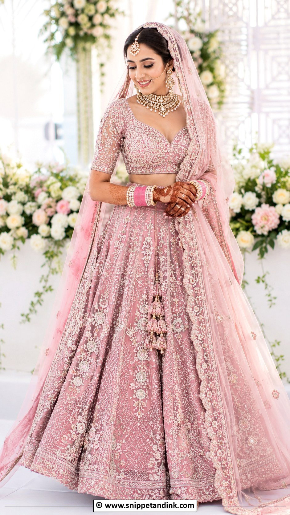 Pink Barat Bride Lehenga - Snippet and Ink - 30 Barat Bride Ideas