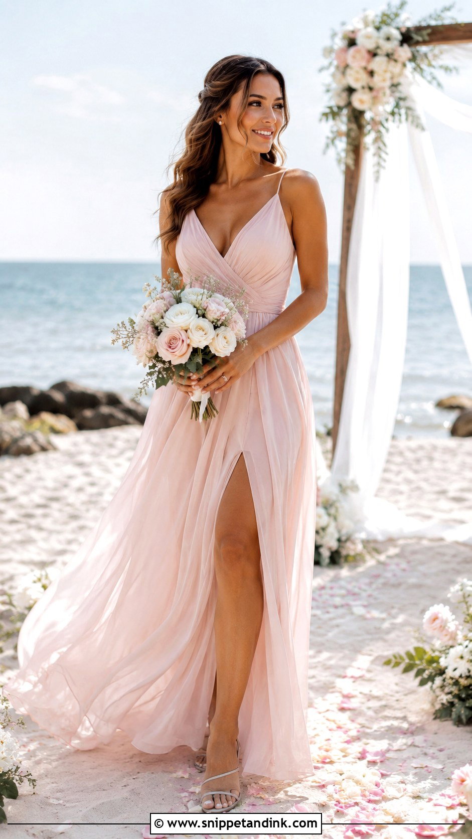 Pink Beach Wedding Dress - Snippet and Ink - 25 Pink Wedding Dress for Bride Ideas