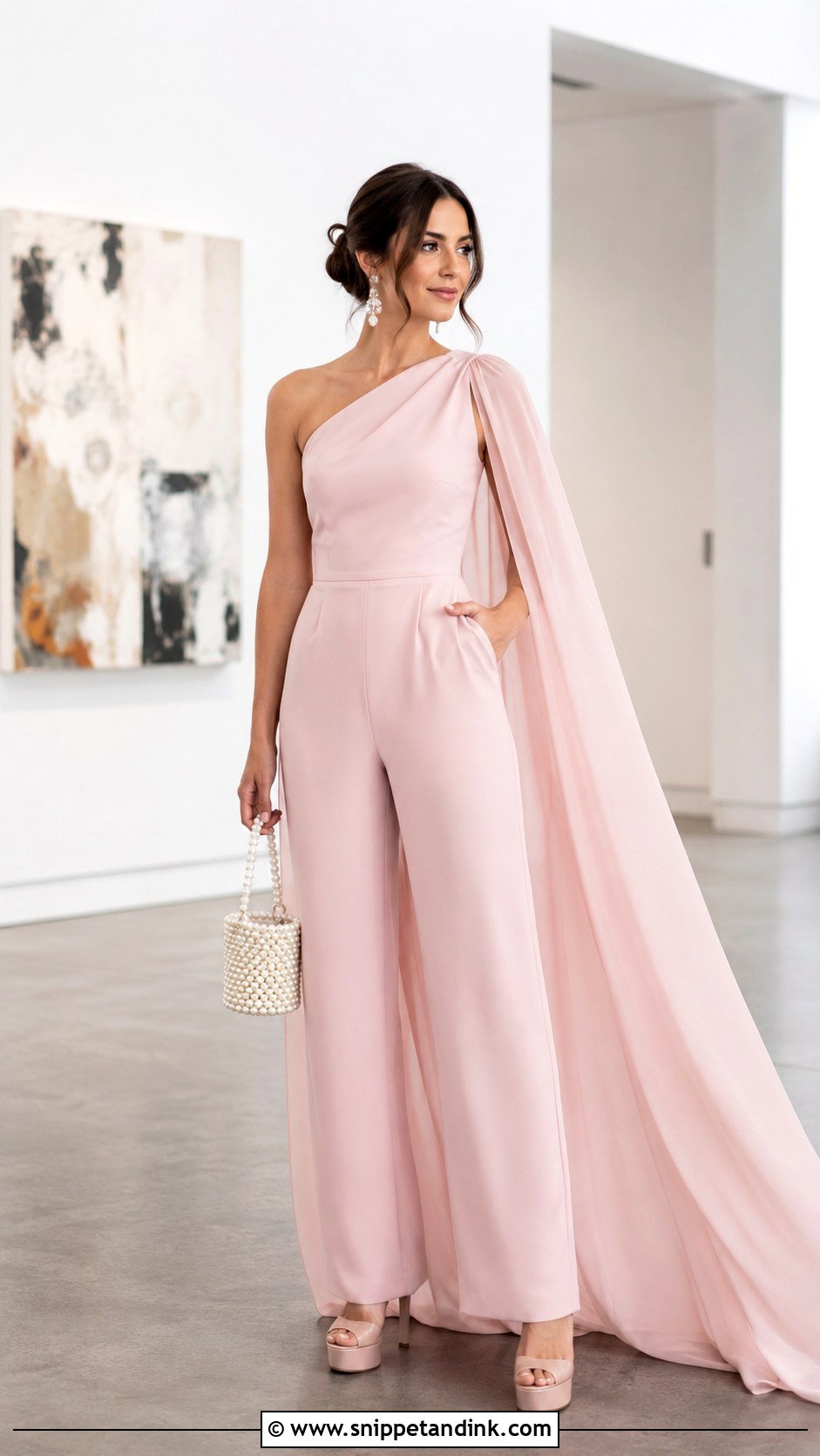 Pink Bridal Jumpsuit - Snippet and Ink - 20 Pink Bridal Ideas