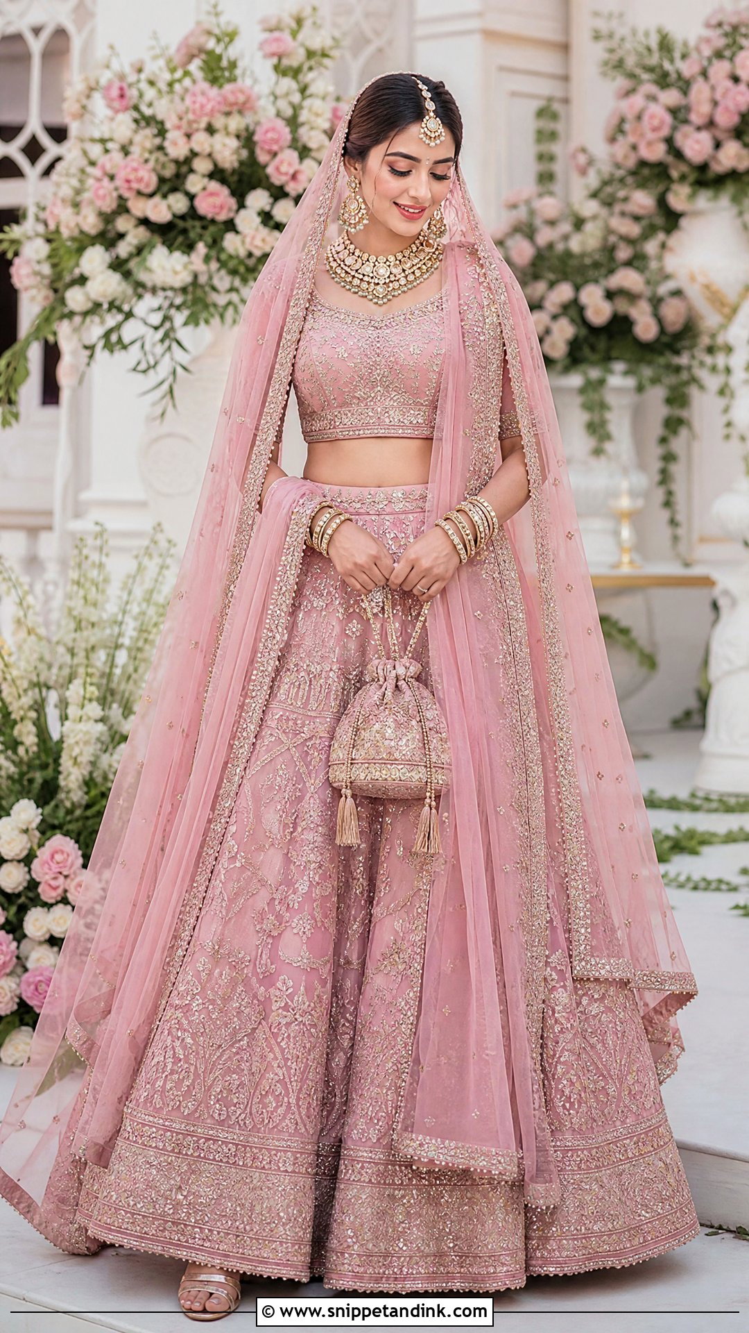 Pink Bridal Lehenga - Snippet and Ink - 20 Indian Wedding Bridal Outfits
