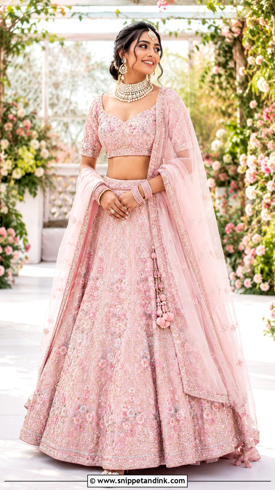 Pink Bridal Lehenga For Wedding Day - Snippet and Ink - 25 Indian Bridal Outfits Wedding Day