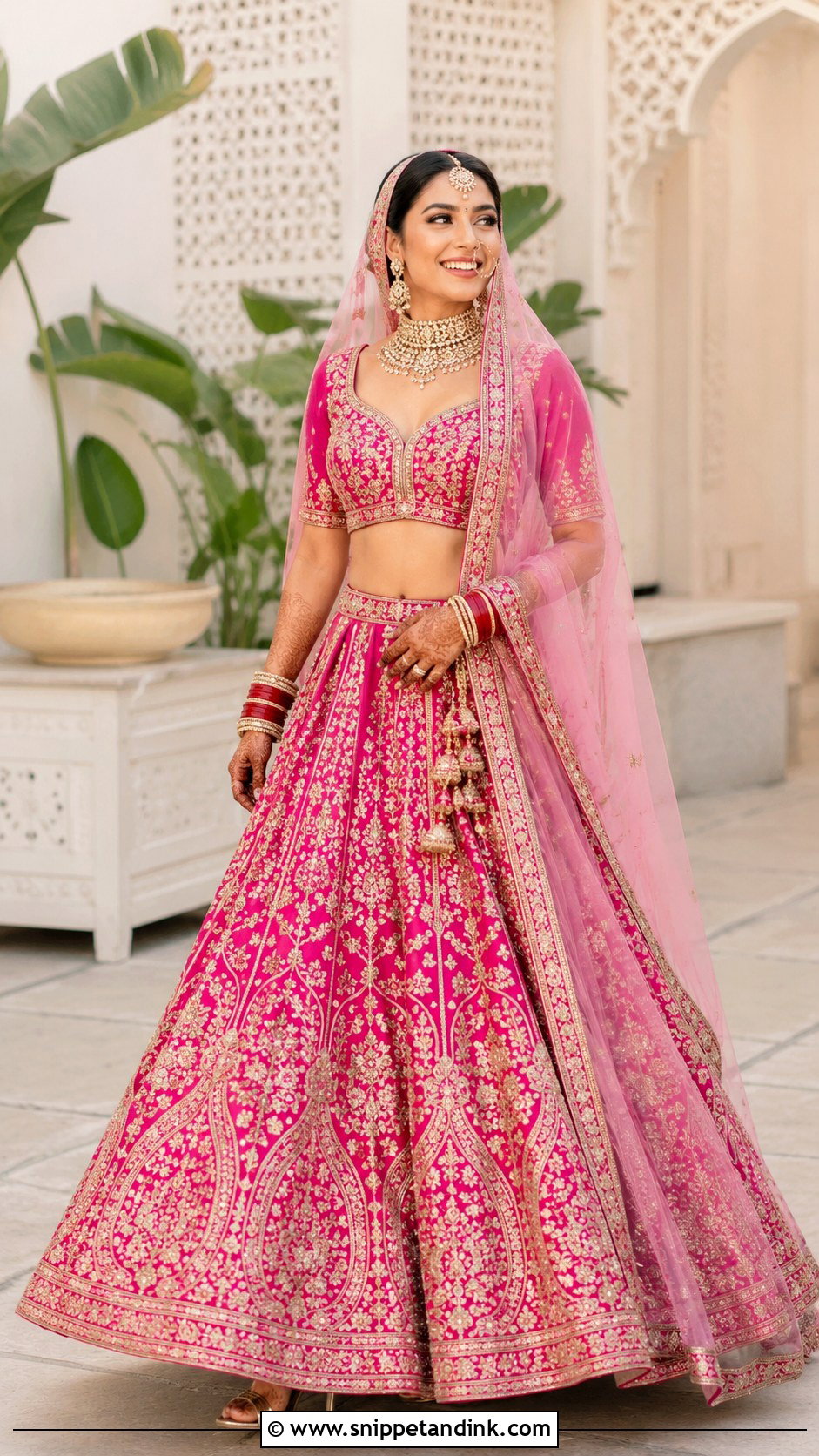 Pink Bridal Lehenga - Snippet and Ink - 25 Indian Bridal Dresses