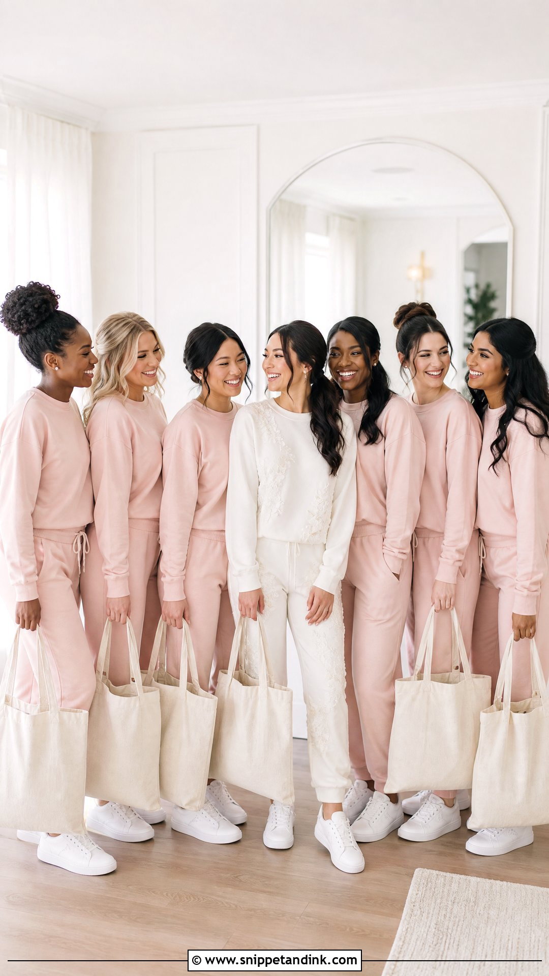 Pink Bridal Party Wedding Sweatsuit - Snippet and Ink - 20 Wedding Sweatsuit Ideas