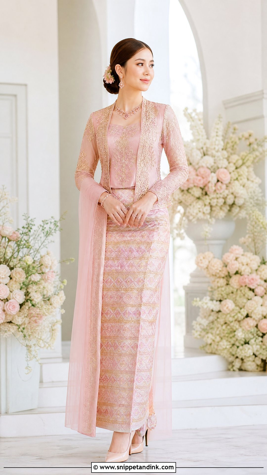 Pink Burmese Wedding Dress - Snippet and Ink - 25 Burmese Wedding Dress Ideas