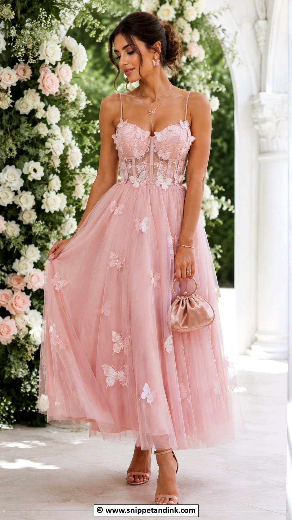 Pink Butterfly Gown - Snippet and Ink - 30 Butterfly Gown Ideas