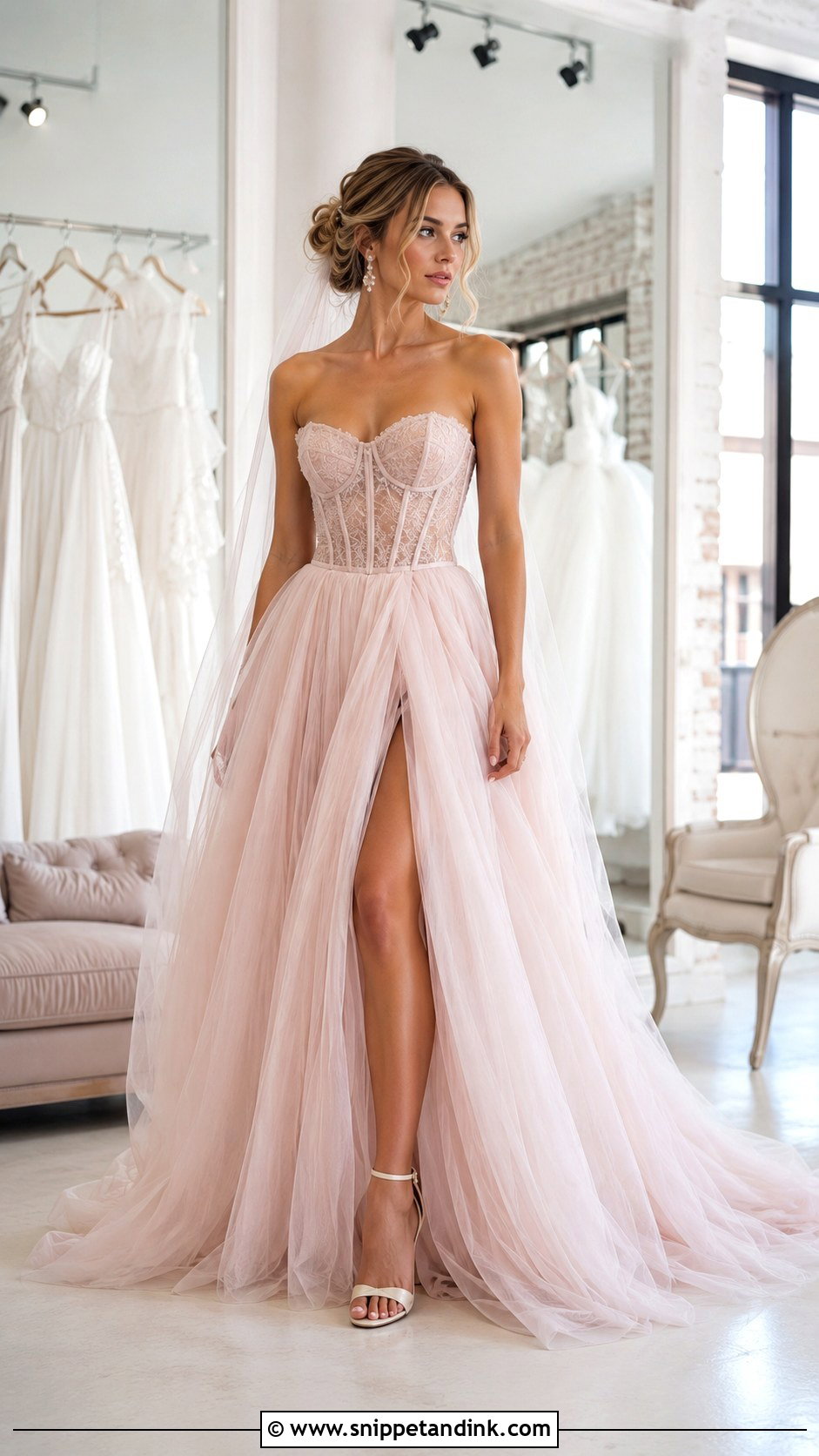 Pink Corset Wedding Dress - Snippet and Ink - 25 Pink Wedding Dress for Bride Ideas