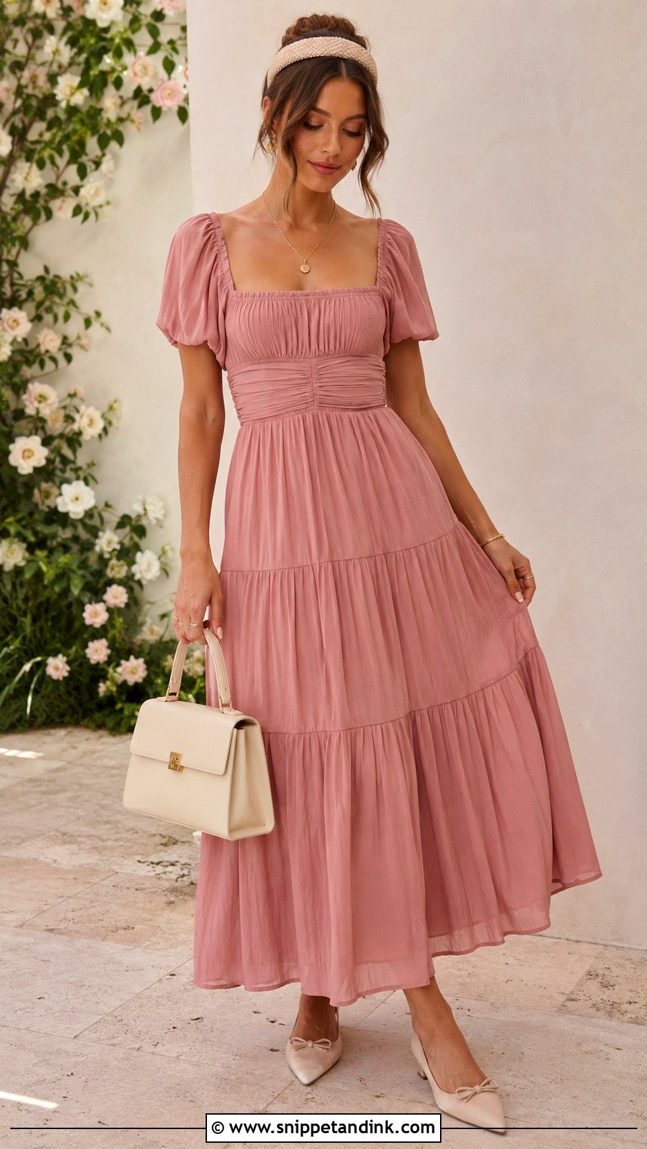 Pink Cottagecore Gown - Snippet and Ink - 20 Cottagecore Gowns