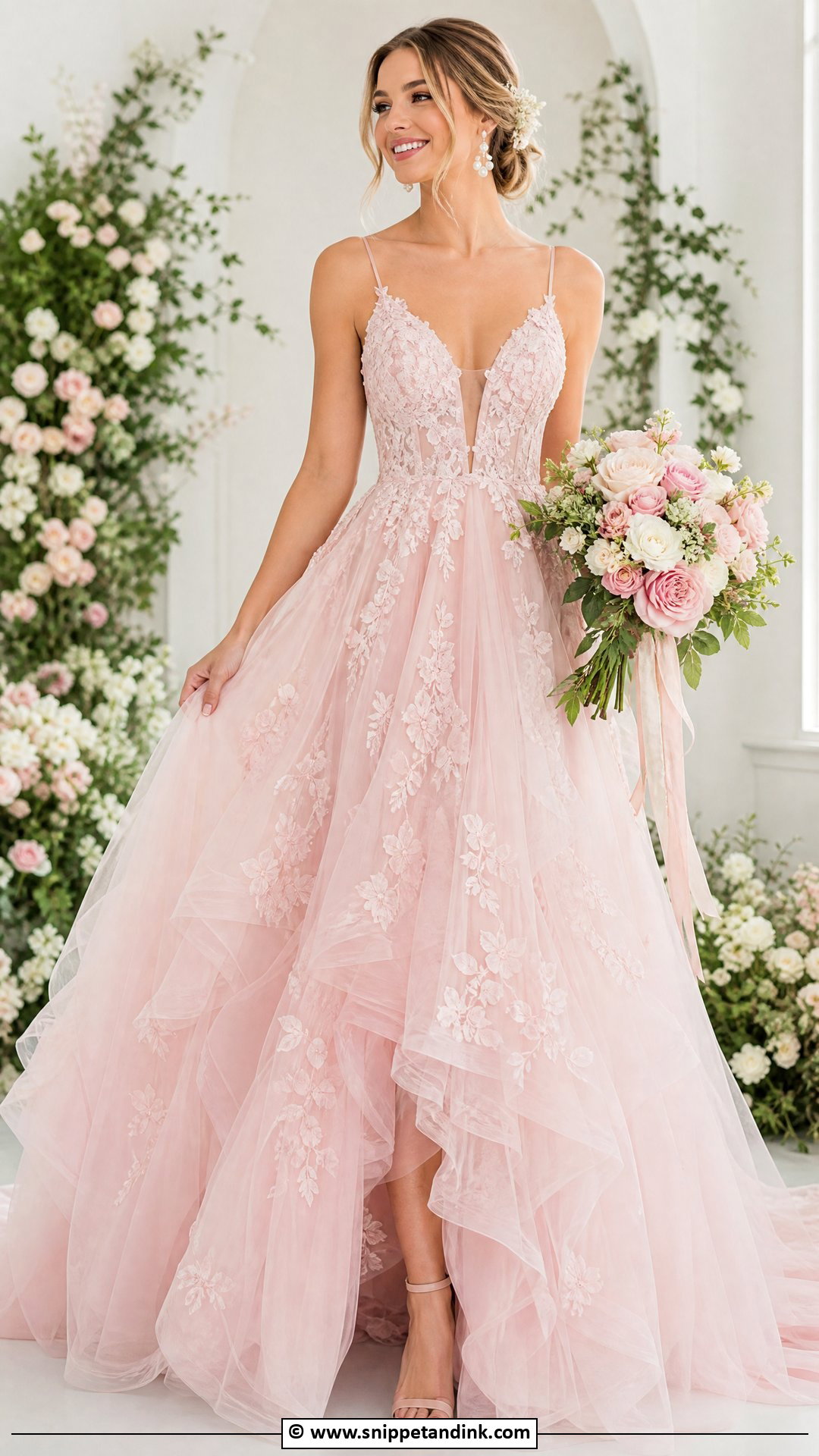 Pink Fairy Wedding Dress - Snippet and Ink - 35 Fairy Wedding Dress Ideas