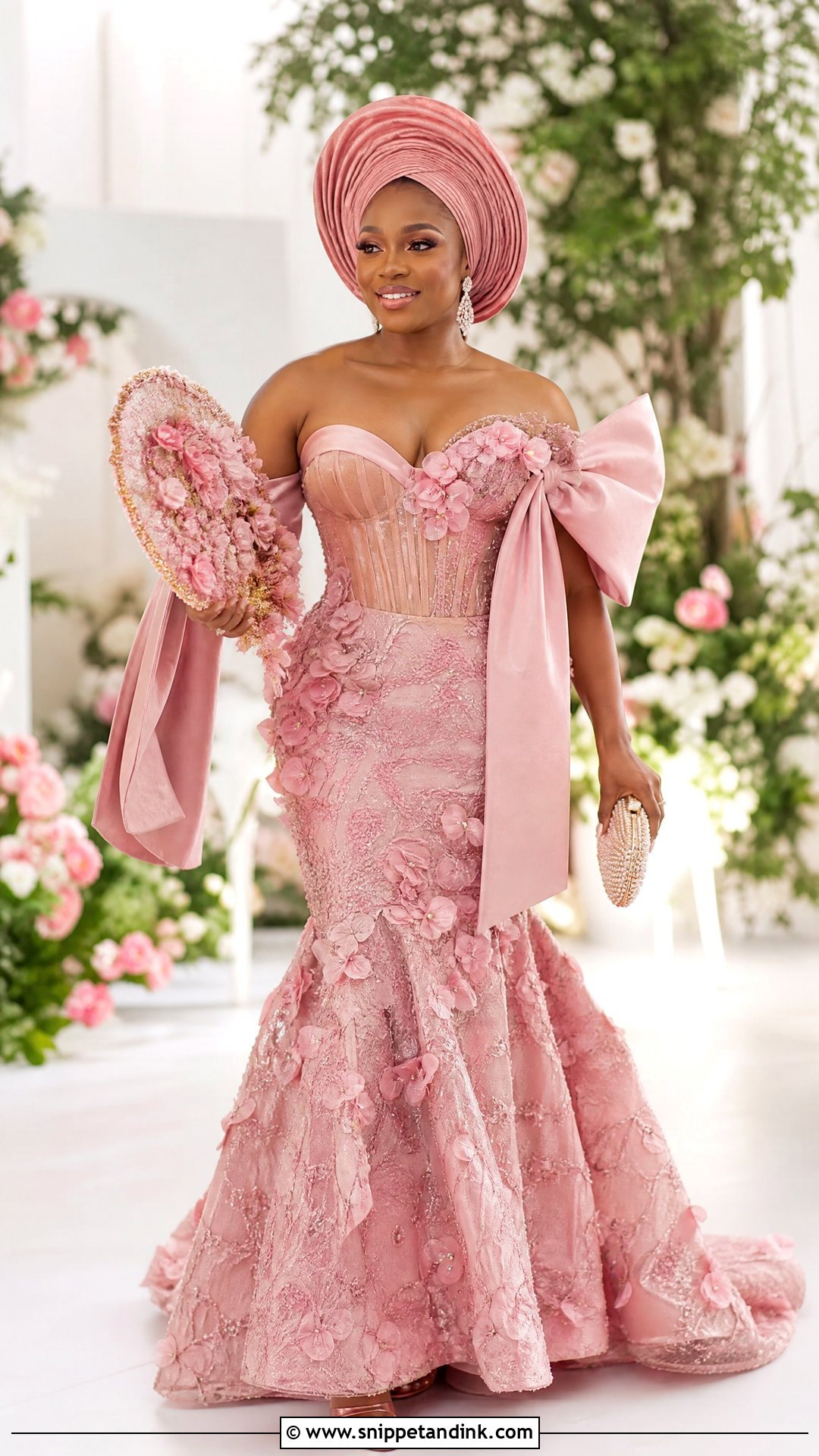 Pink Floral Veekee James Traditional Wedding Dress - Snippet and Ink - 20 Veekee James Traditional Wedding Dress Ideas