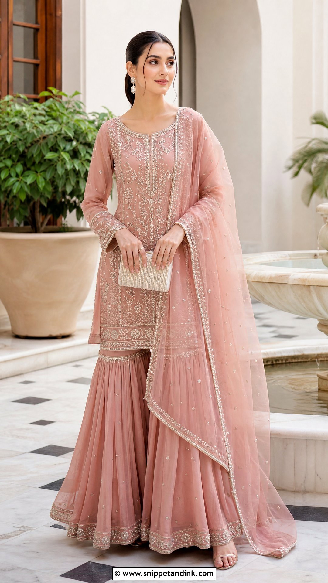Pink Gharara Pakistani Wedding Outfit - Snippet and Ink - 20 Pakistani Wedding Outfit Ideas