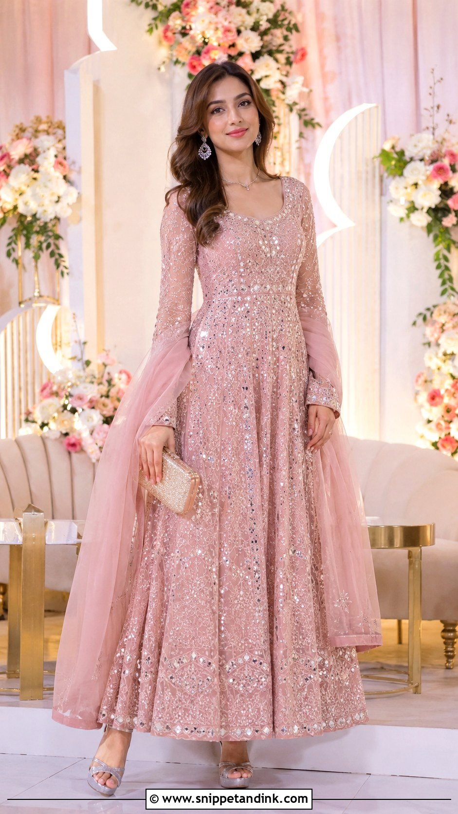 Pink Indian Wedding Gown - Snippet and Ink - 30 Indian Wedding Gowns