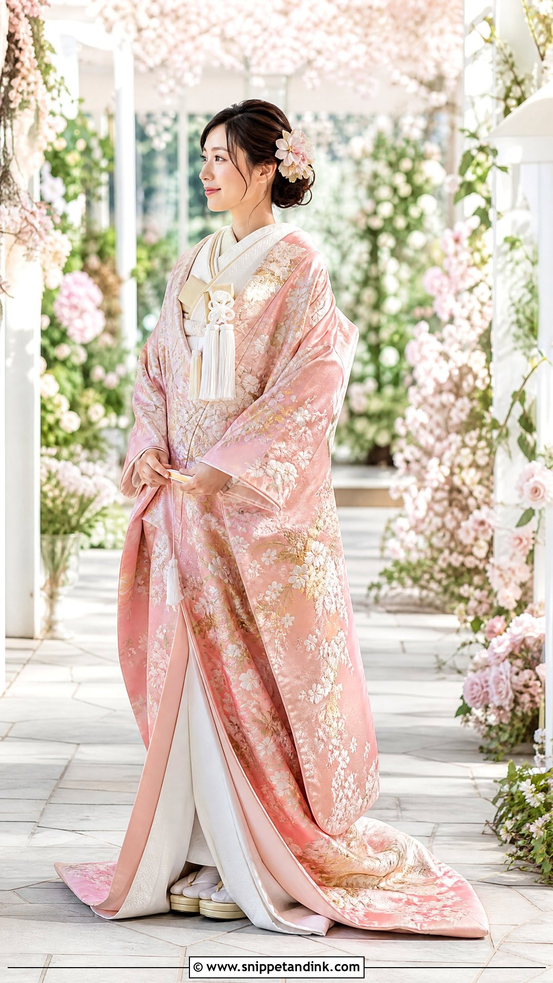 Pink Iro Uchikake Kimono Wedding Dress - Snippet and Ink - 25 Kimono Wedding Dress Ideas