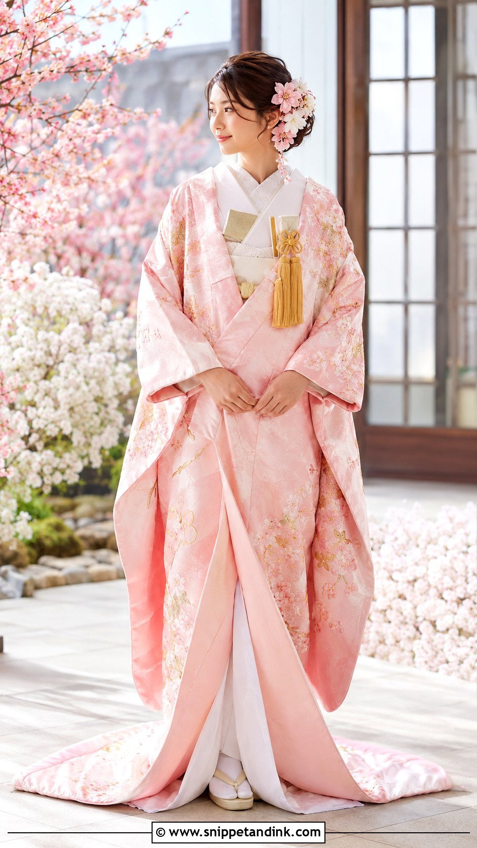Pink Iro Uchikake Wedding Kimono - Snippet and Ink - 30 Japanese Wedding Dress Ideas