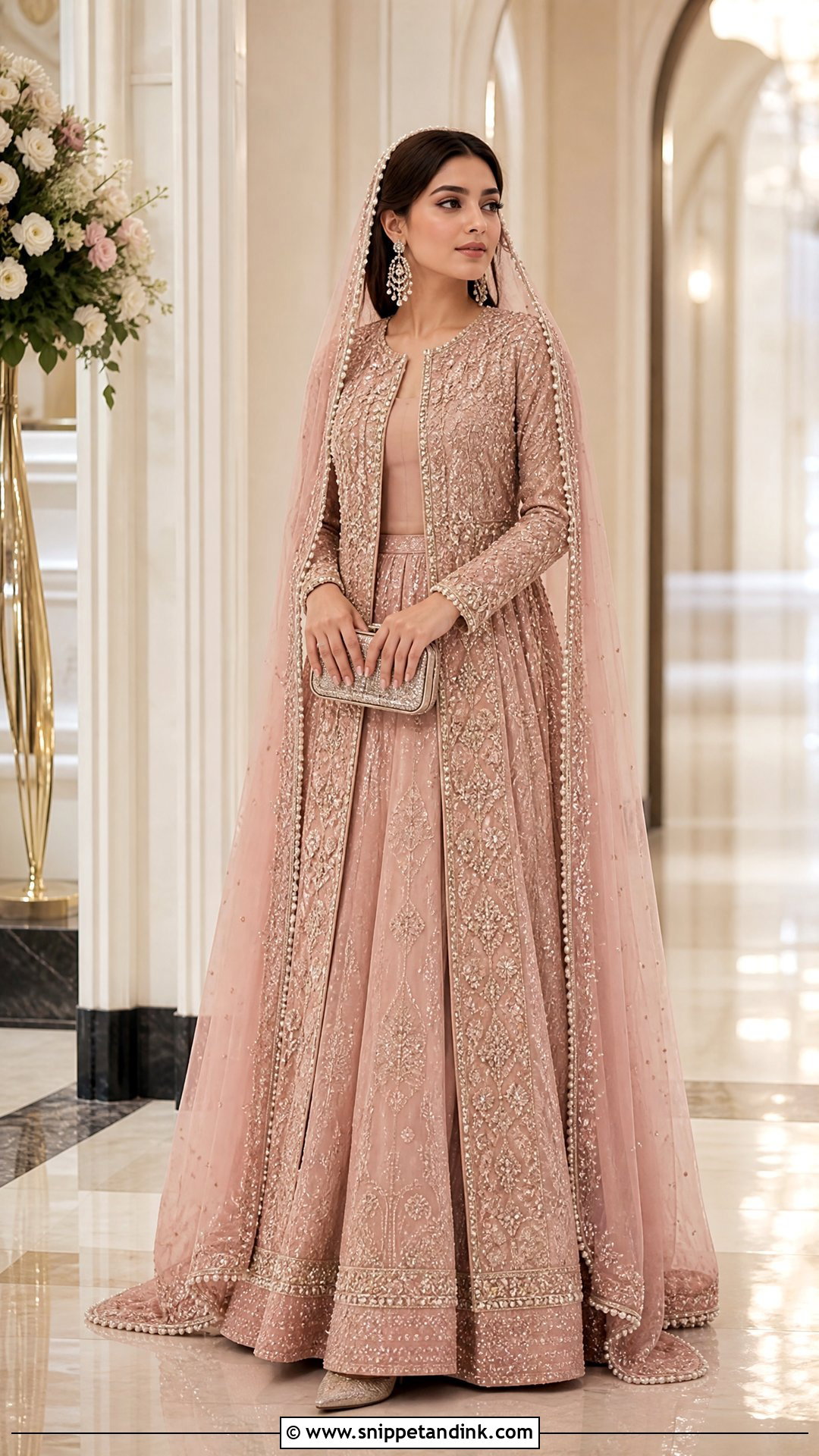 Pink Jacket Lehenga Nikkah Outfit - Snippet and Ink - 20 Pink Nikkah Outfit Ideas