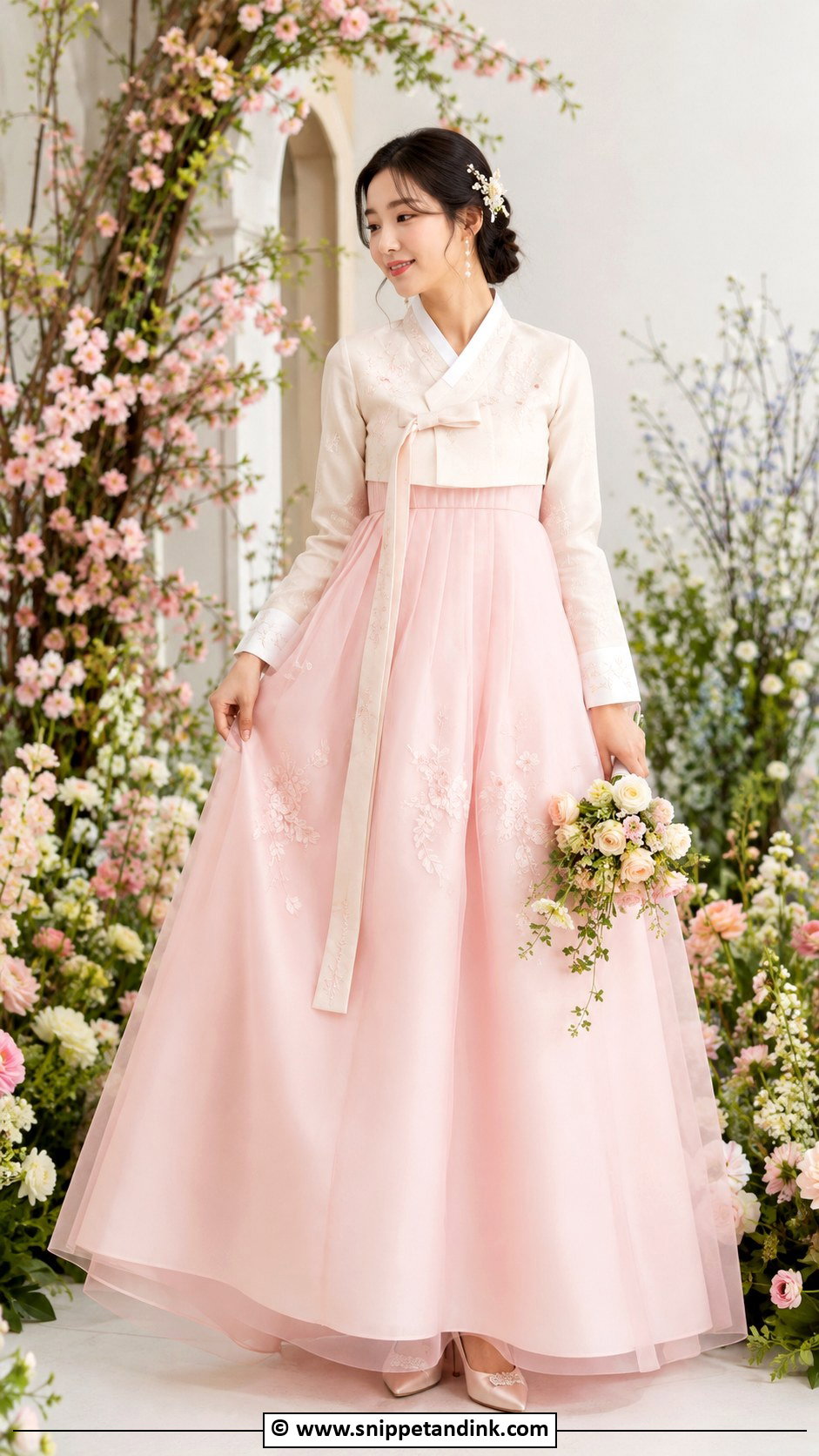 Pink Korean Wedding Dress - Snippet and Ink - 25 Korean Wedding Dresses
