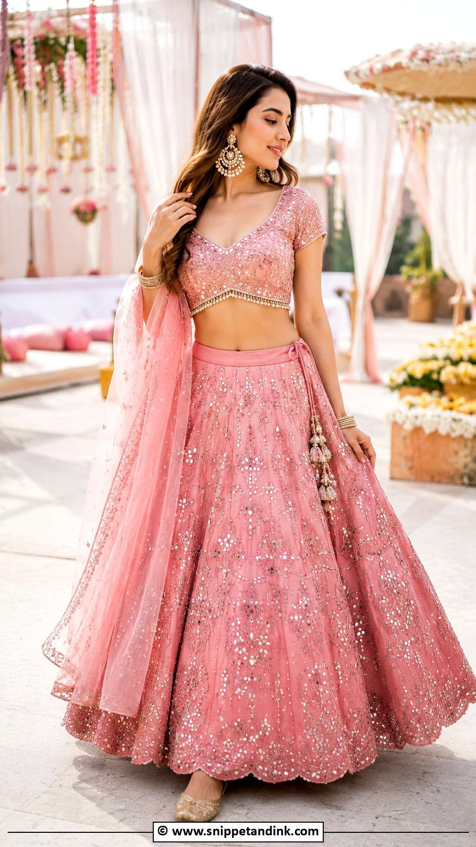Pink Lehenga Dholki Outfit - Snippet and Ink - 30 Dholki Outfit Ideas
