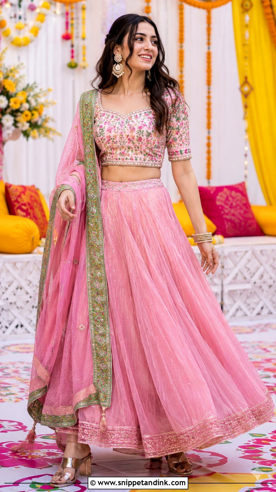 Pink Lehenga Pakistani Dholki Dress - Snippet and Ink - 20 Pakistani Cousin Wedding Dress Ideas
