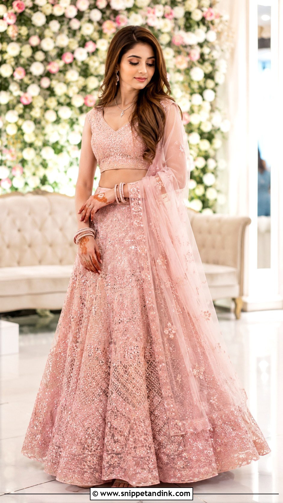 Pink Lehenga Ring Ceremony Outfit - Snippet and Ink - 30 Ring Ceremony Outfit Ideas