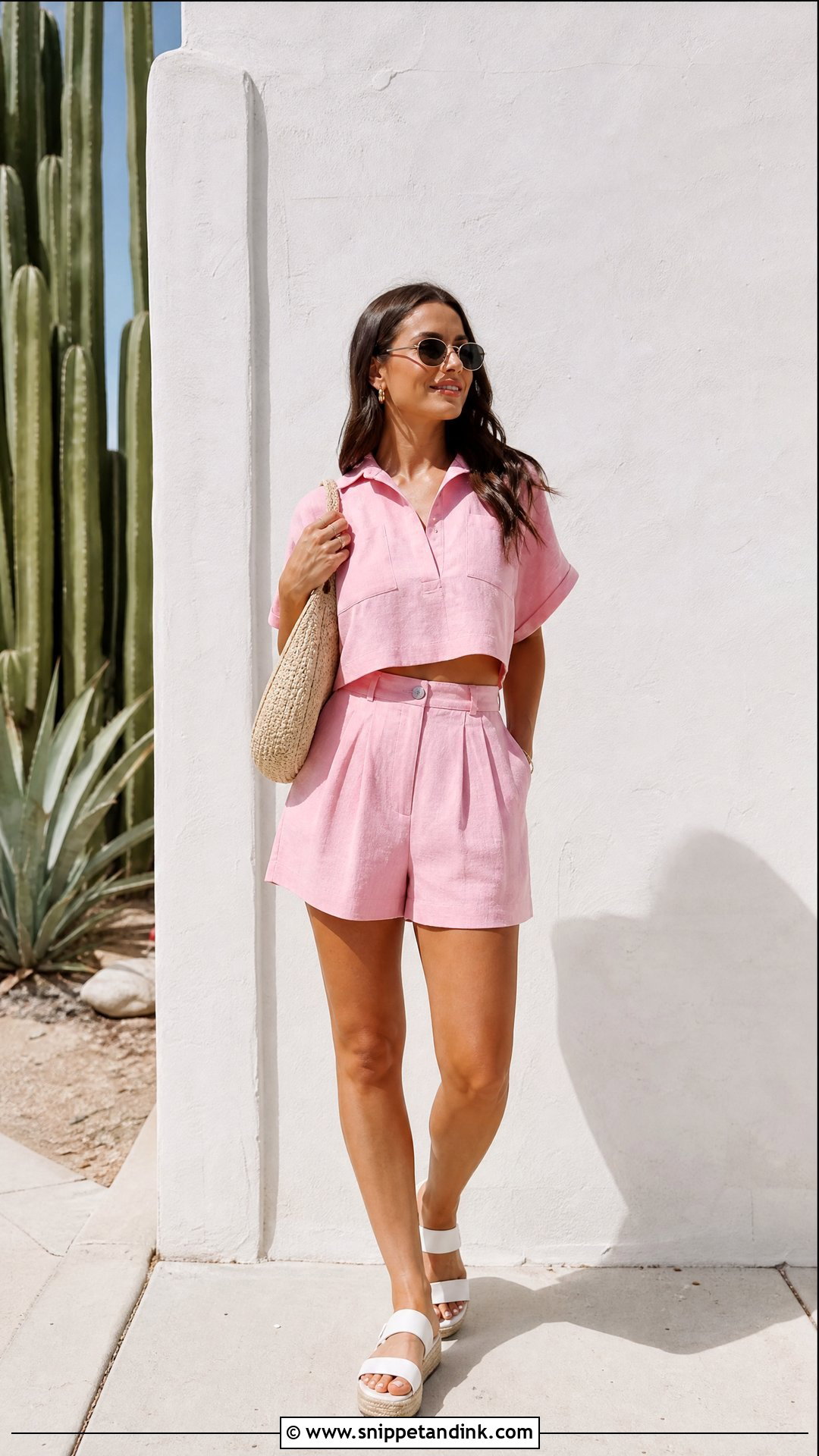 Pink Matching Set Scottsdale Bachelorette Outfit - Snippet and Ink - 20 Scottsdale Bachelorette Party Outfit Ideas