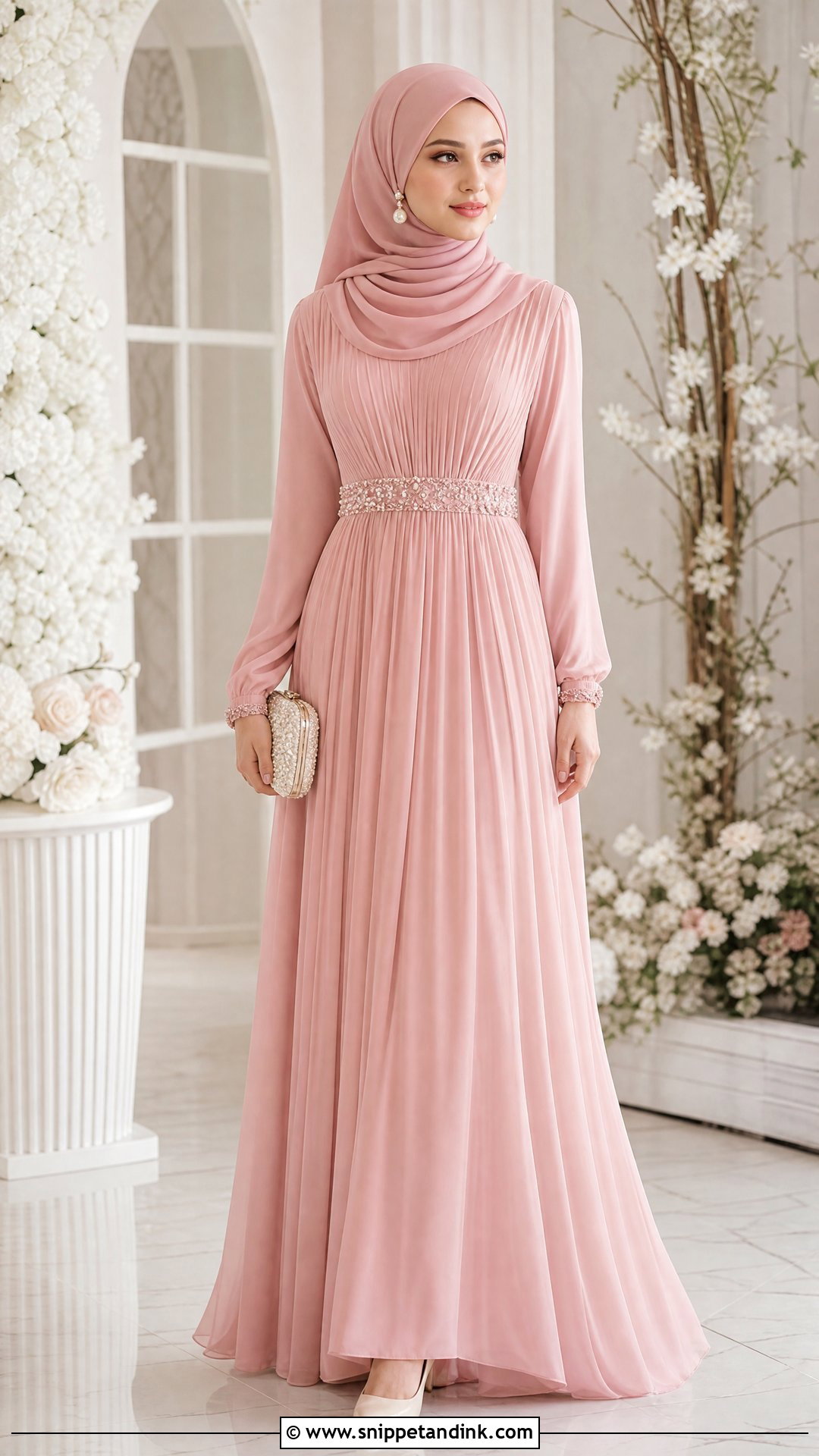 Pink Maxi Dress Nikkah Outfit - Snippet and Ink - 20 Pink Nikkah Outfit Ideas