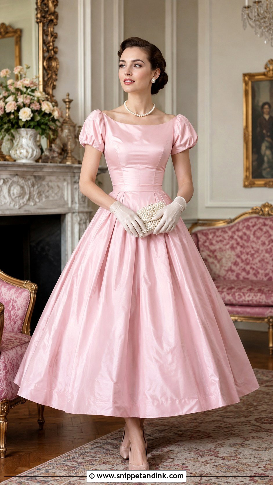 Pink New Look 1940s Ball Gown - Snippet and Ink - 20 1940S Ball Gown Ideas