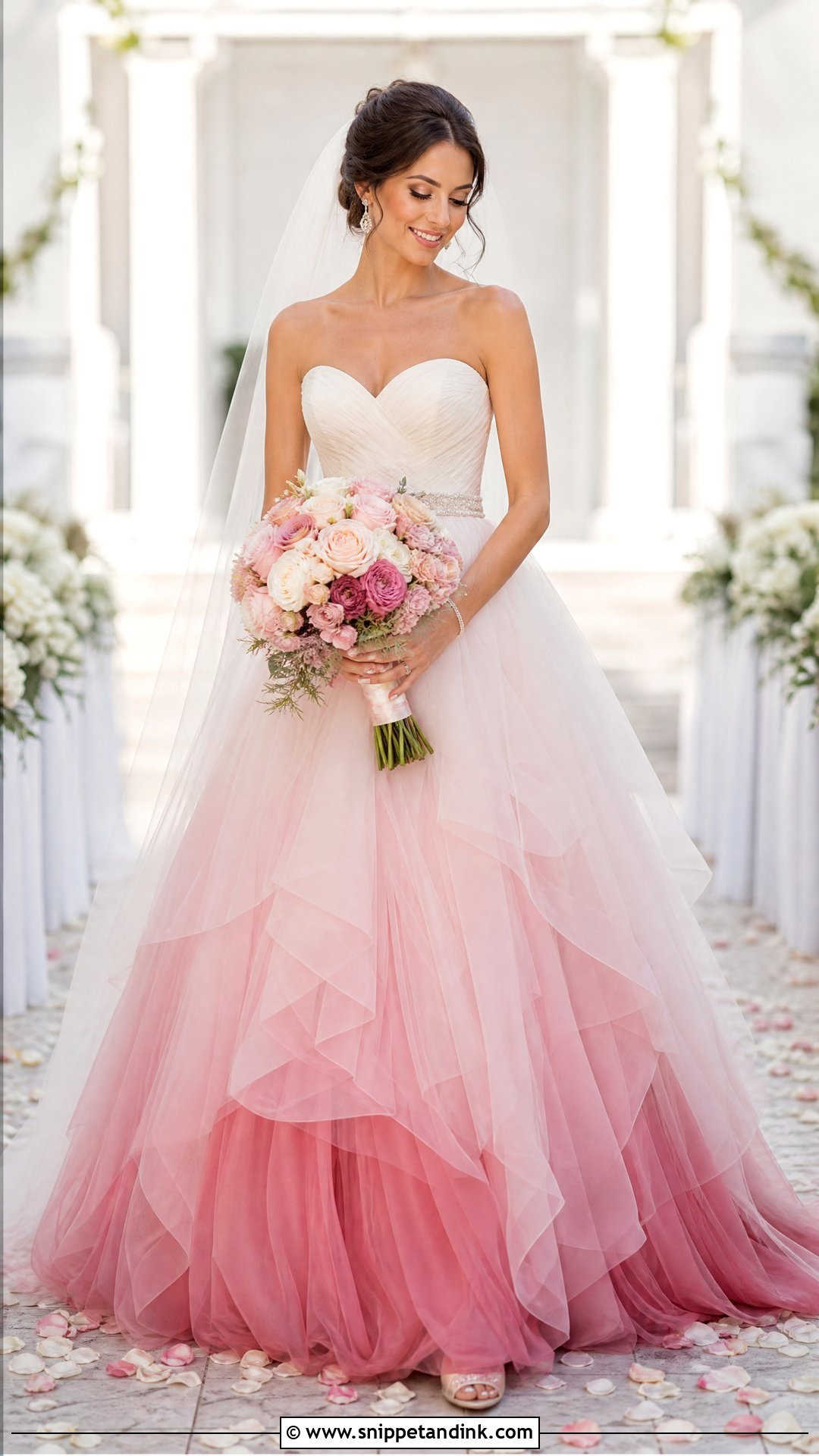 Pink Ombre Bridal Gown - Snippet and Ink - 20 Pink Bridal Gown Ideas