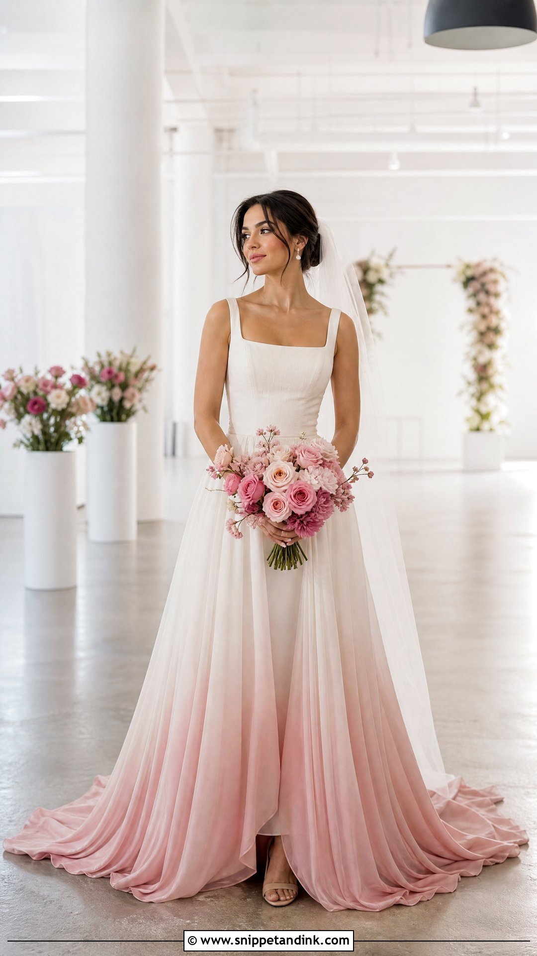 Pink Ombre Bride Dress - Snippet and Ink - 20 Pink Bride Dress Ideas