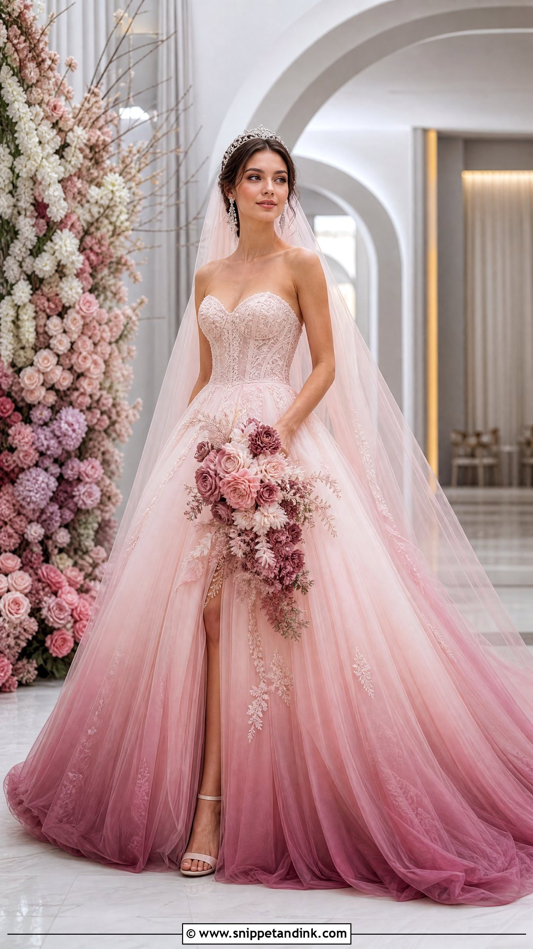 Pink Ombre Princess Wedding Dress - Snippet and Ink - 20 Princess Wedding Dresses Pink