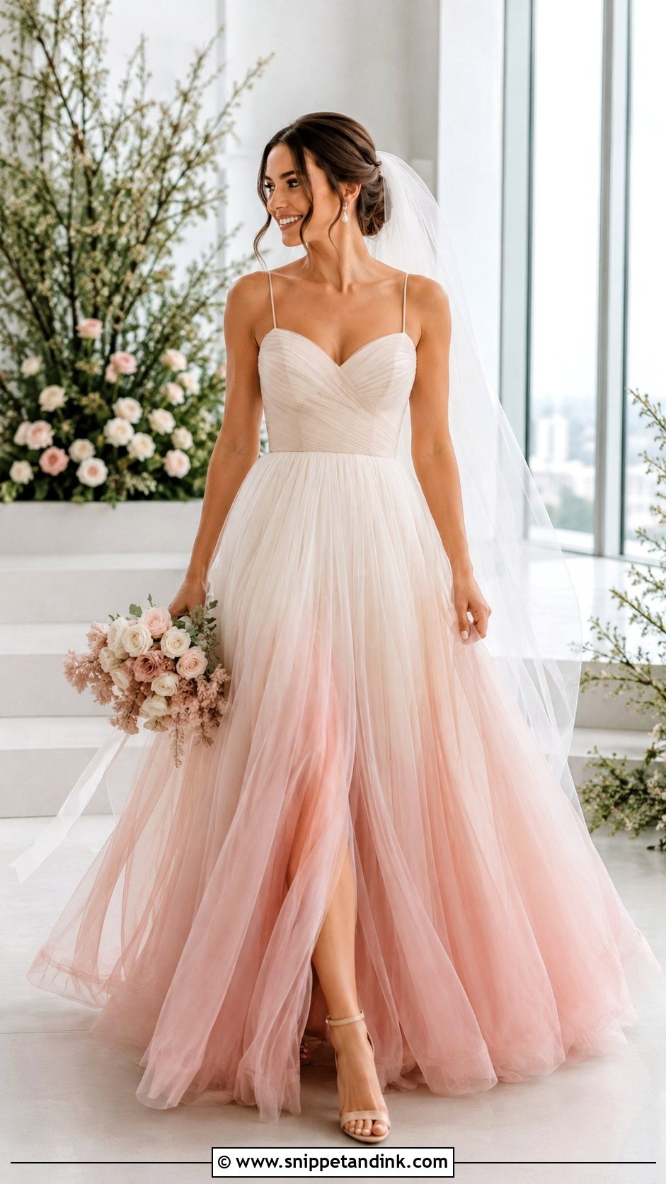 Pink Ombre Wedding Dress - Snippet and Ink - 25 Pink Wedding Dress for Bride Ideas