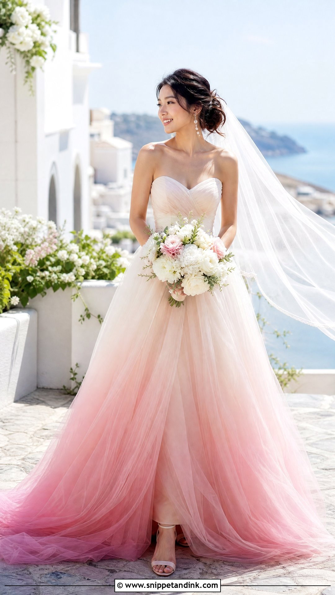Pink Ombre Wedding Gown - Snippet and Ink - 20 Pink Wedding Gowns